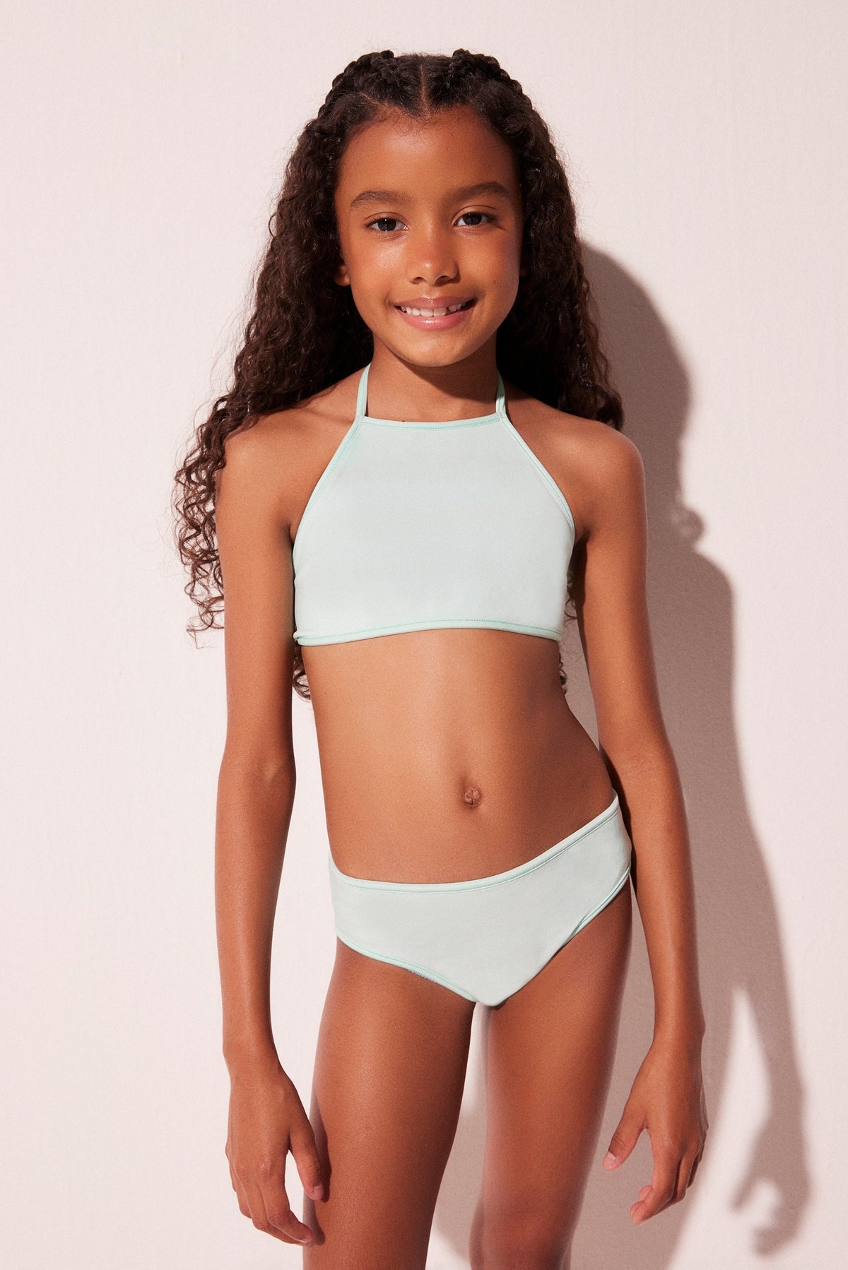 Agua De Coco Tie Dye Stripes Reversible Strappy Kids Bikini B269I2273