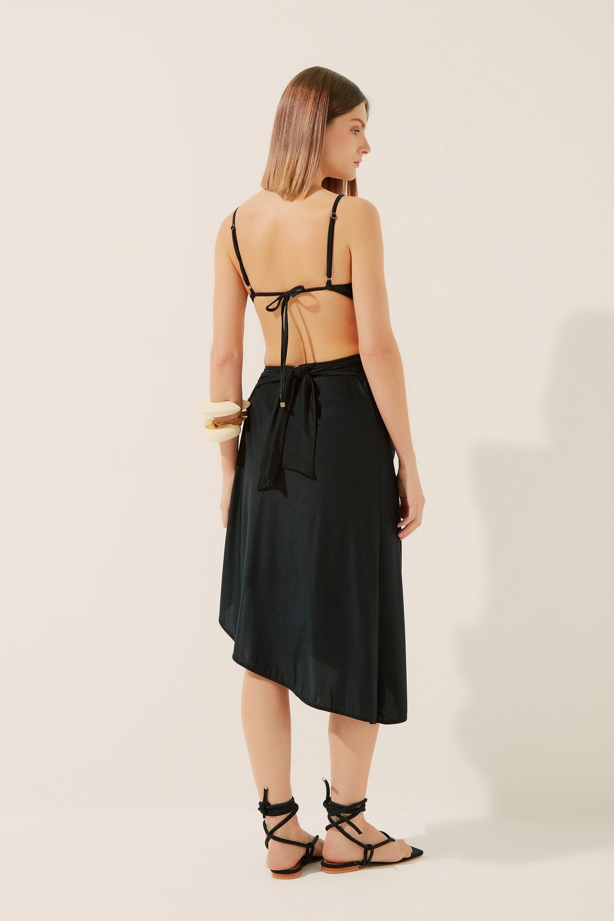 Agua De Coco Fleur De Lis Pareo Midi Skirt With Hoop E2555A1347