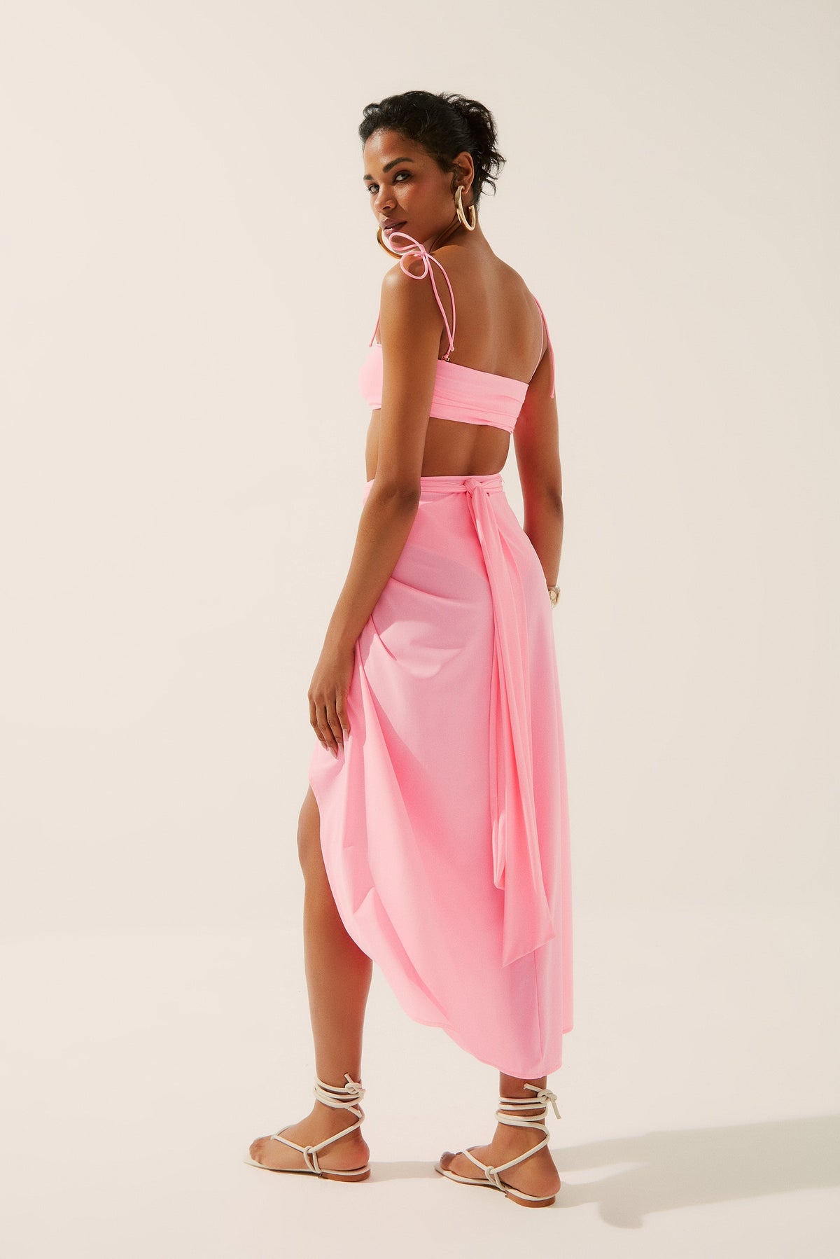 Agua De Coco Candy Multi-Tie Midi Skirt E3899A1406