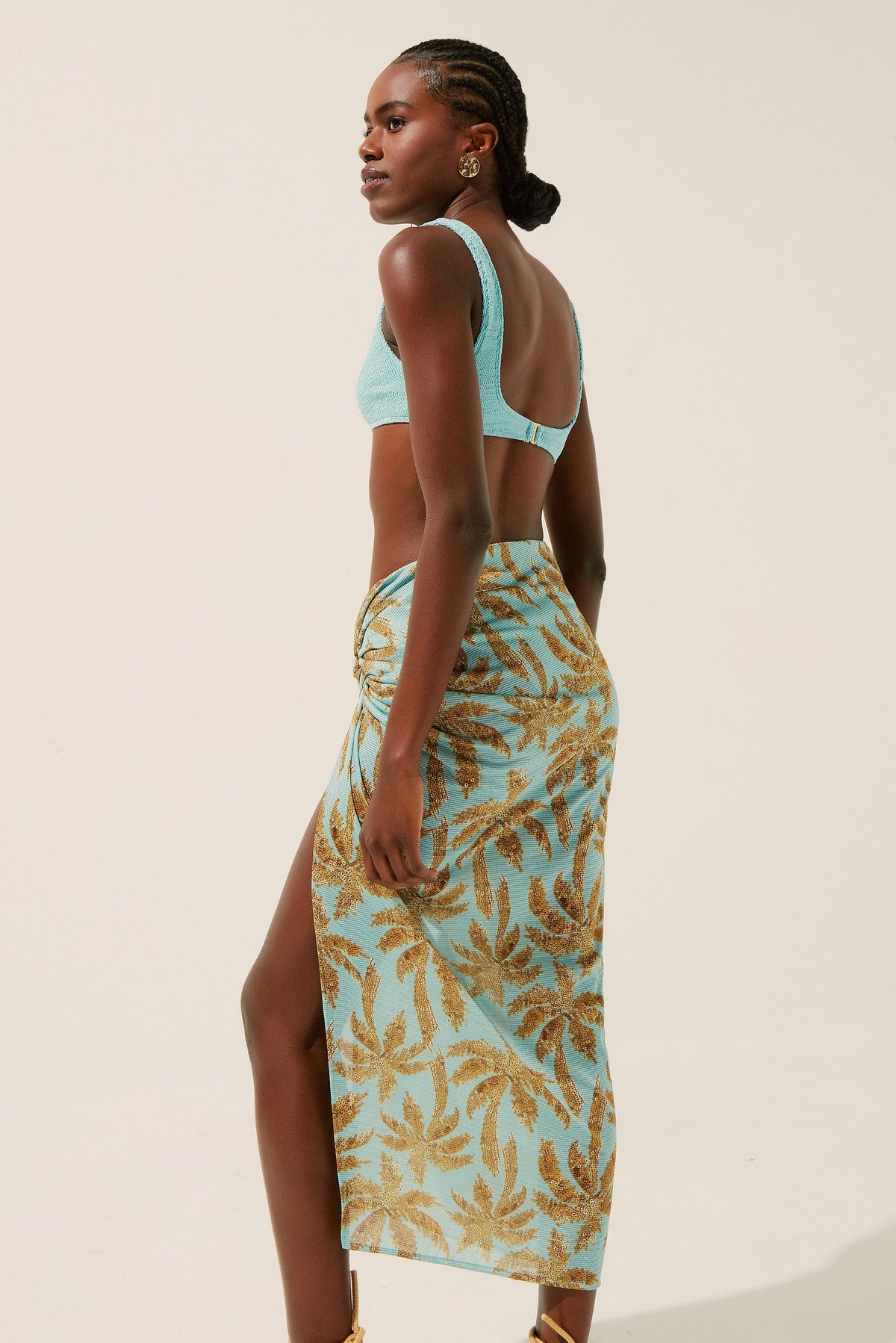 Agua De Coco Coconut Grove Knot Midi Skirt E4184A1404