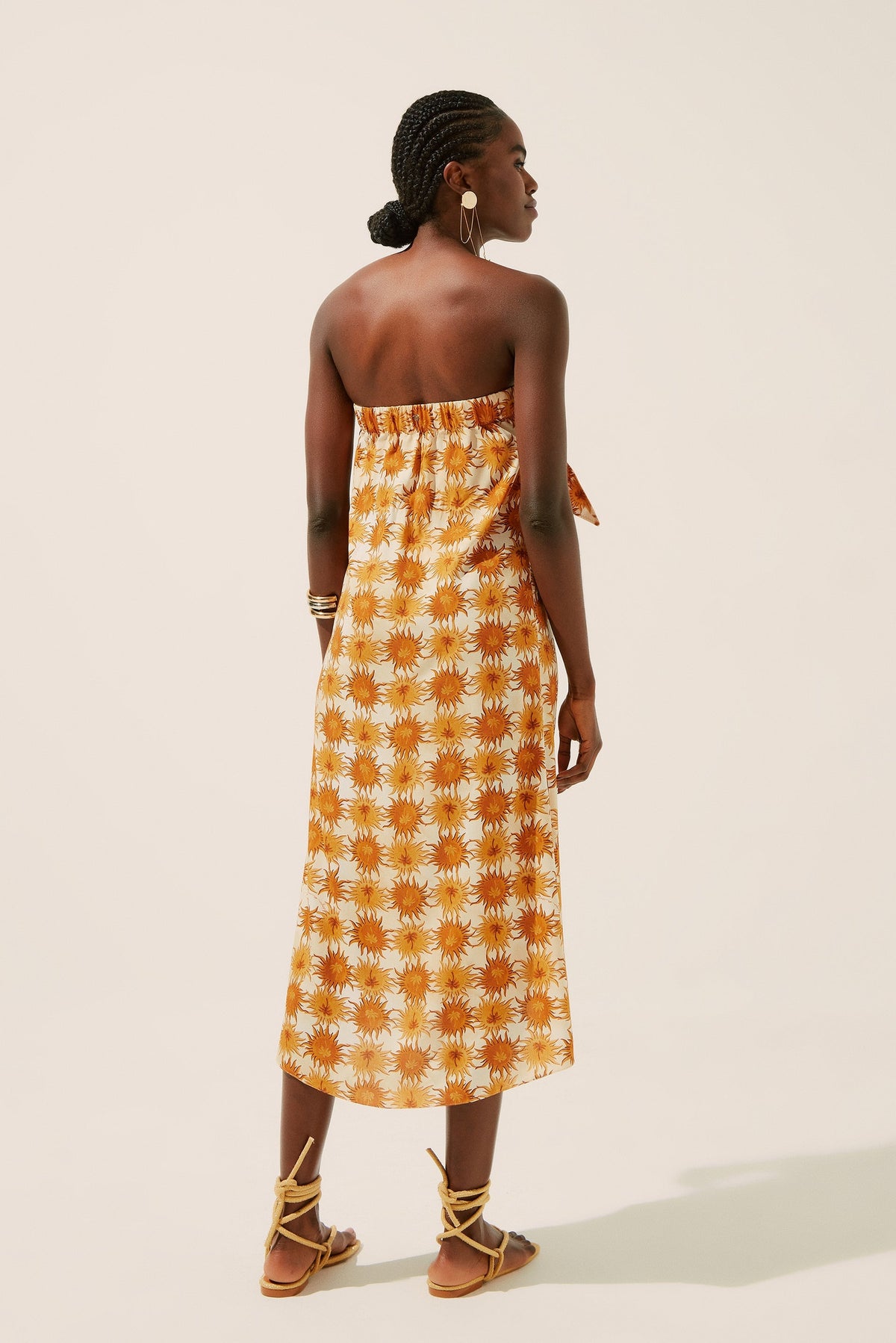 Agua De Coco Solar Midi Dress With Ties E4271A1348