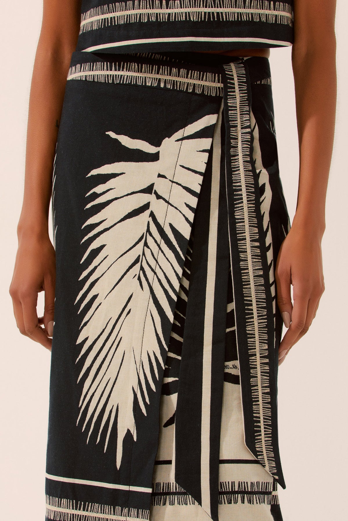 Agua De Coco Botanic Jacquard Midi Skirt E4435A1465