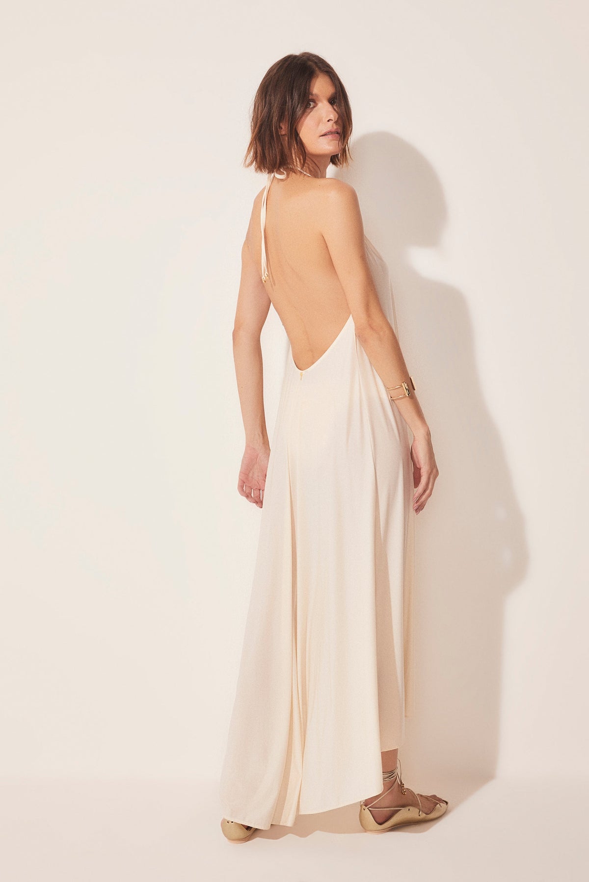 Agua De Coco Playa Halter Top Long Dress E4477A1625