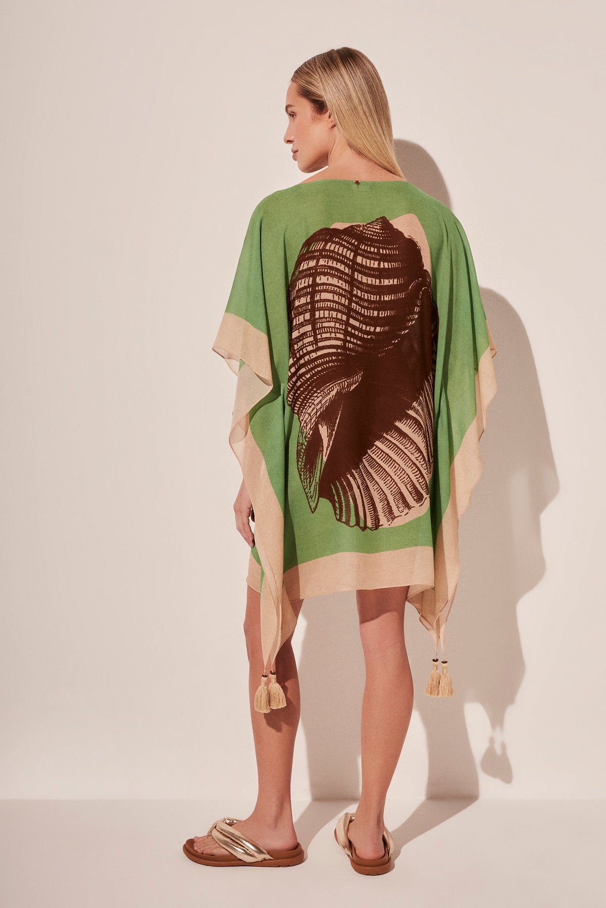 Agua De Coco Localized Shells Oversized Short Tunic E4601A1828