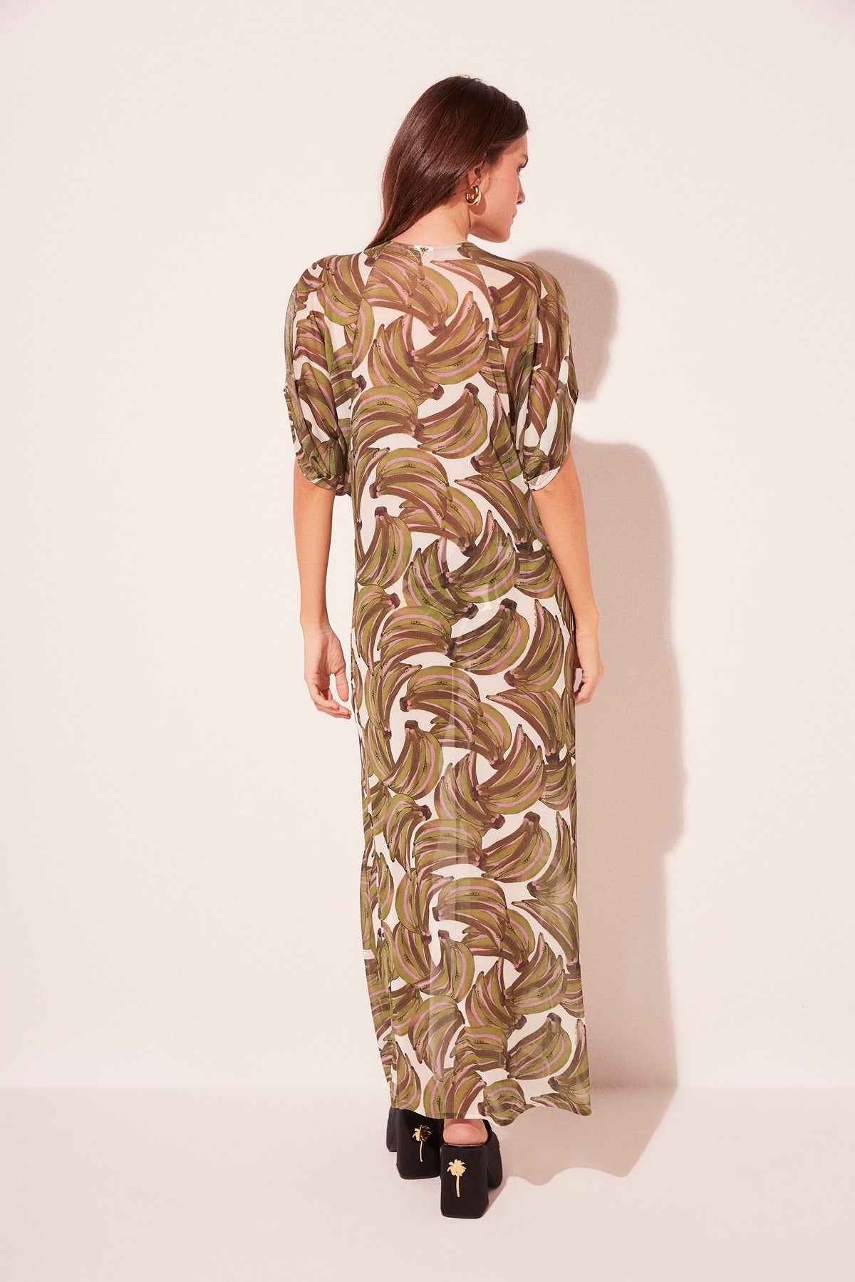 Agua De Coco Bananas Oversized Sleeve Long Cape E4643A2004