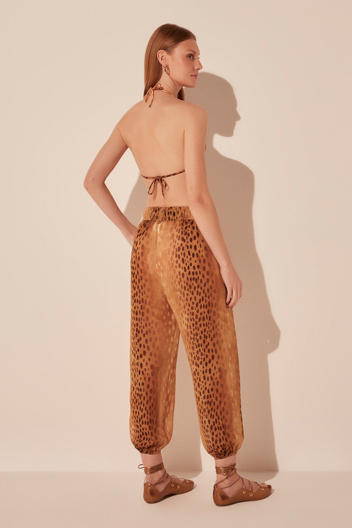 Agua De Coco Deer Elastic Waist Baggy Pants E4741A1871