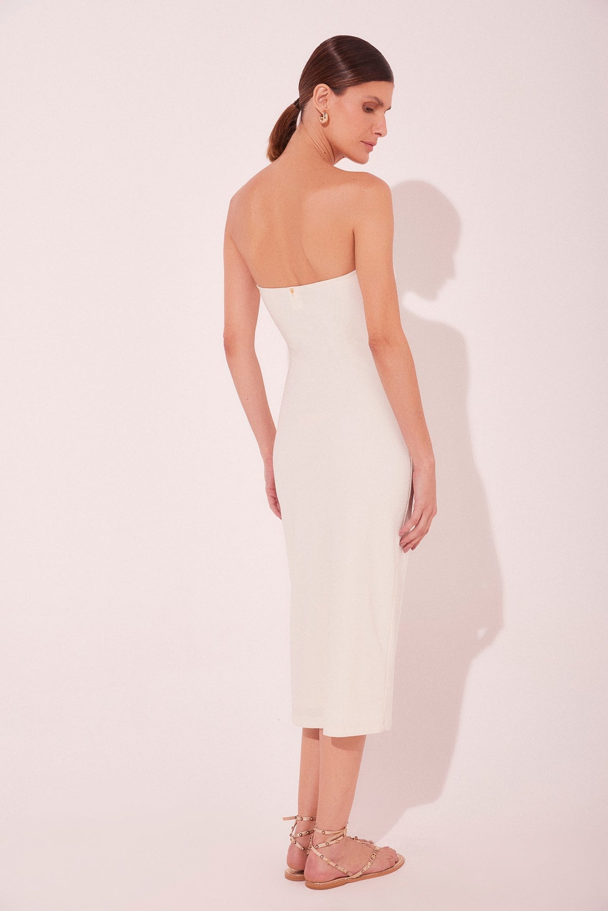 Agua De Coco Fleur De Sel Detailed Strapless Midi Dress E4959A2159