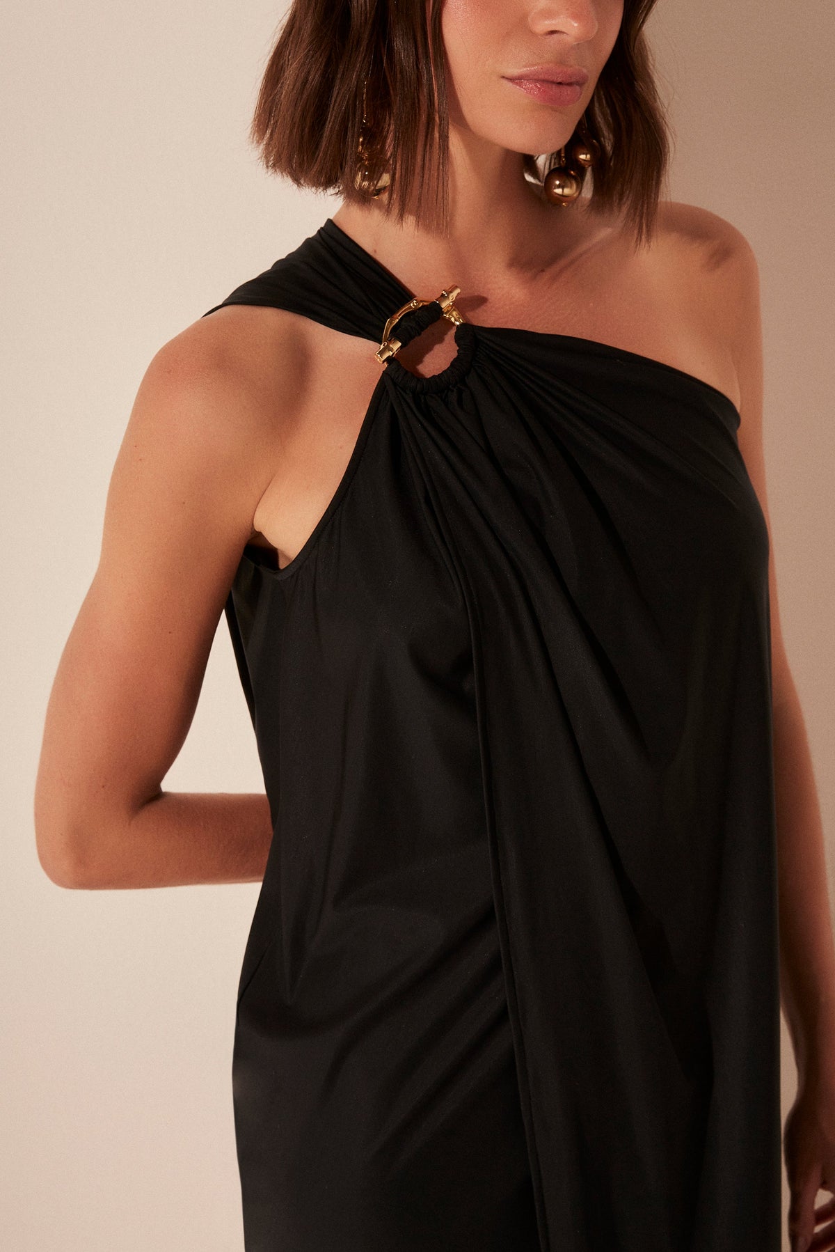 Agua De Coco Bamboo One Shoulder Midi Dress E5089A1893