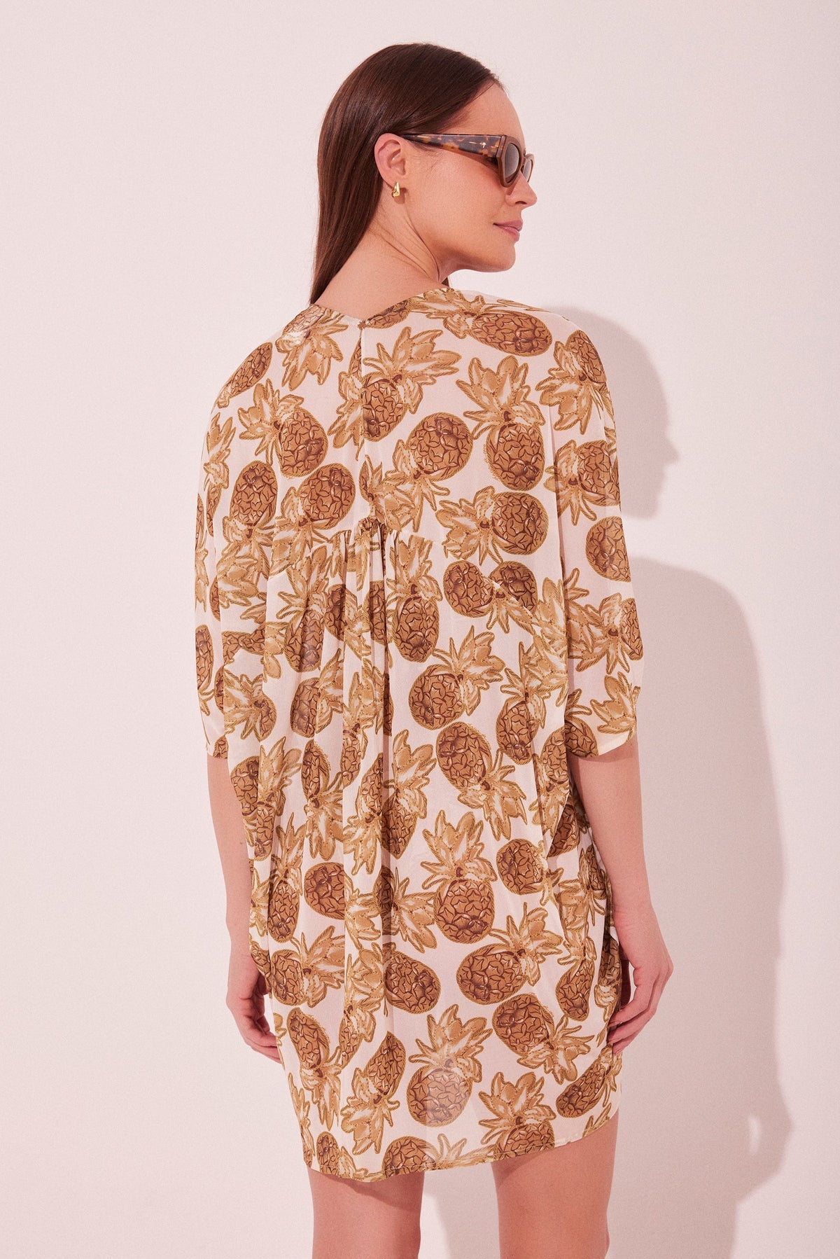 Agua De Coco Pineapple Oversized Short Cape E5190A2132