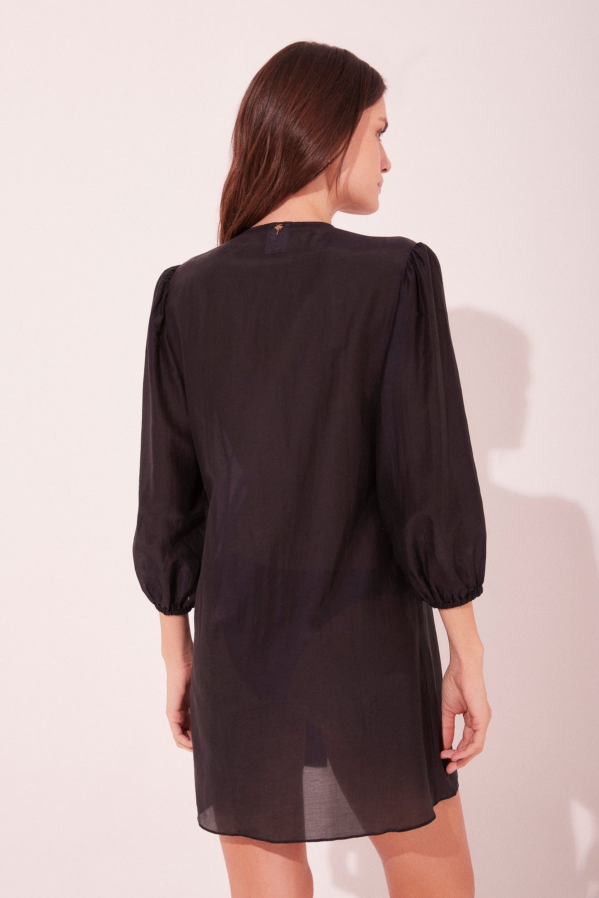 Agua De Coco Black Scales With Ties Short Cape E5492A2226