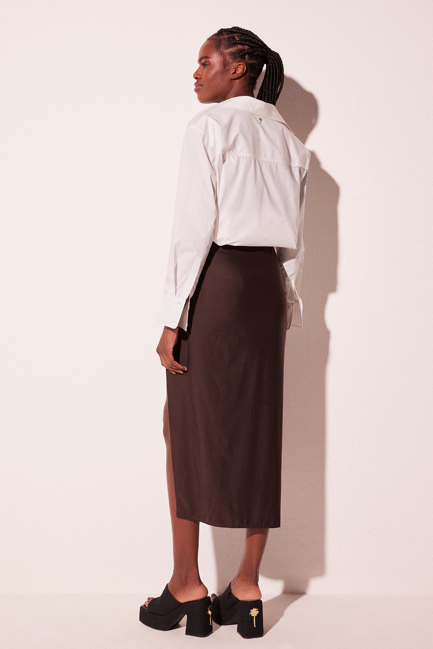 Agua De Coco Spiral Detailed Midi Skirt E5526A2278