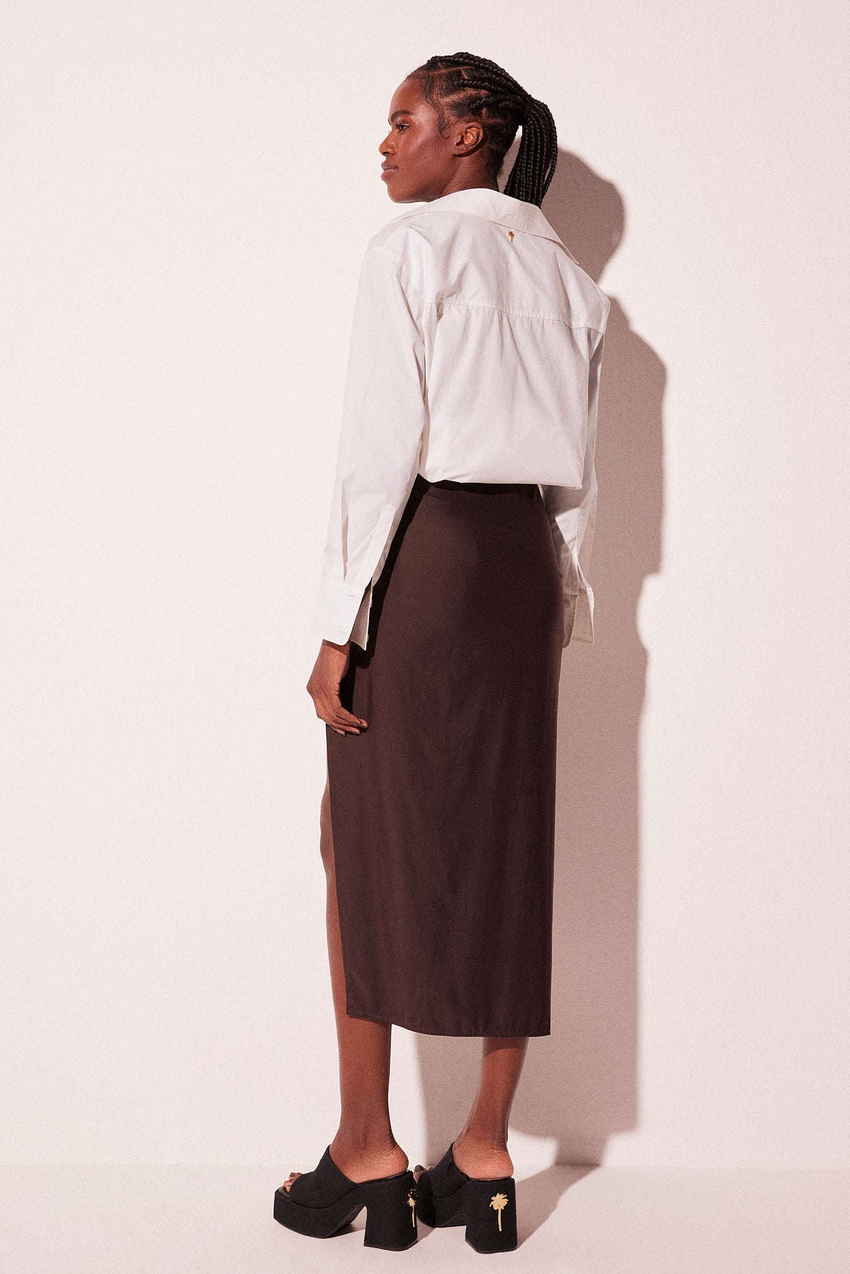 Agua De Coco Spiral Detailed Midi Skirt E5526A2278