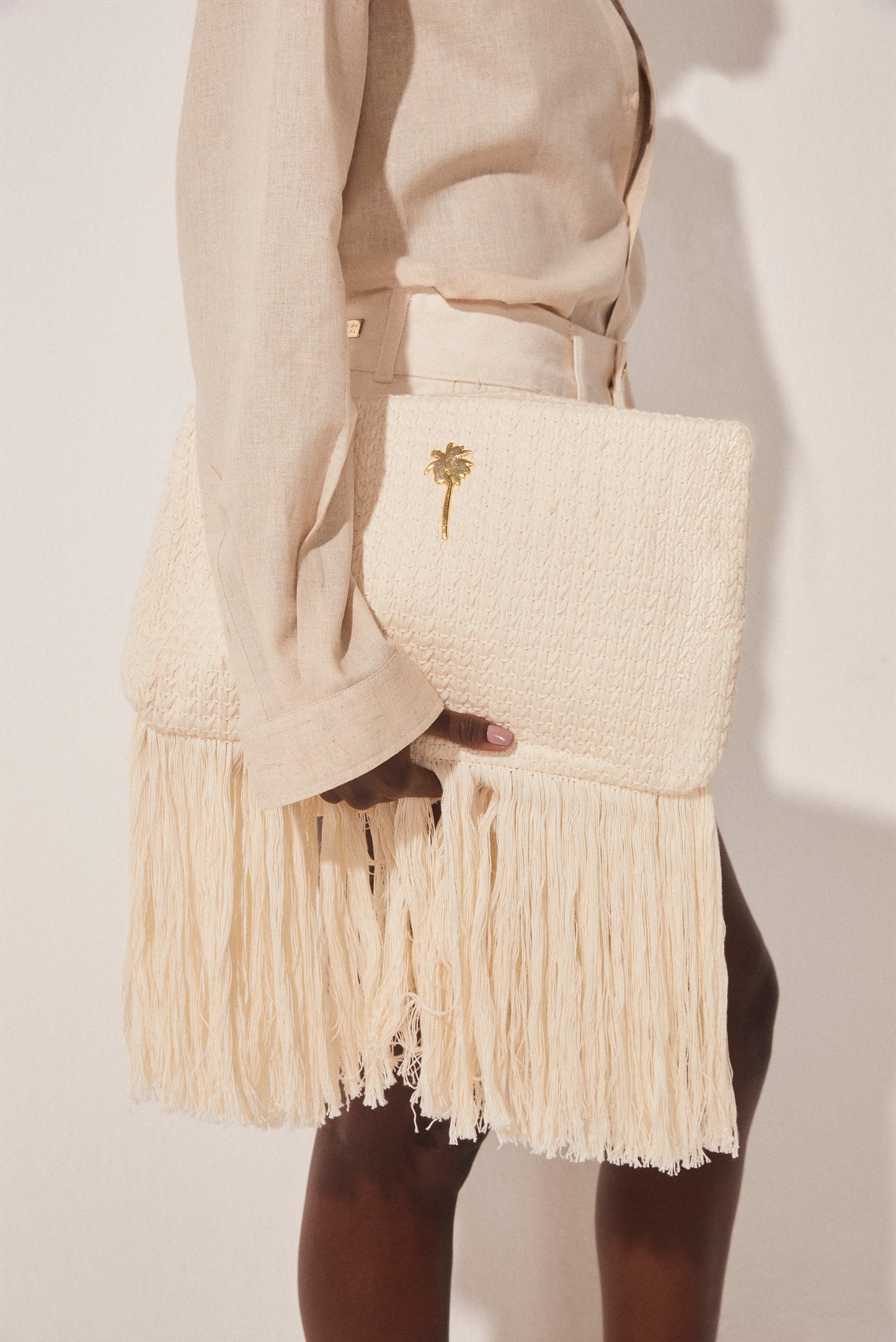 Agua De Coco Tropical Fringe Clutch Bag T469A1697