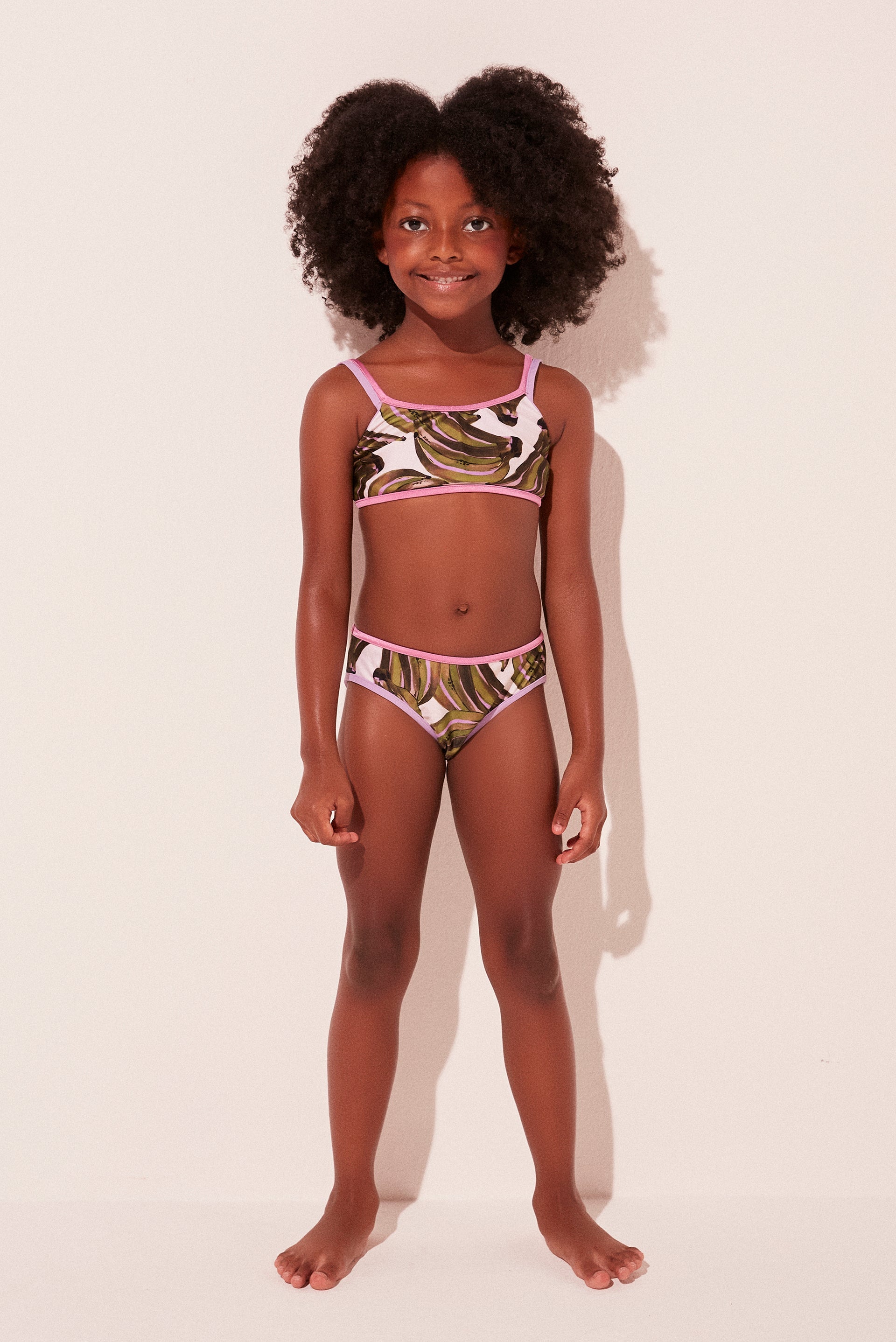 Agua De Coco Bananas T-Shirt With Ties Kids Bikini B274I2004