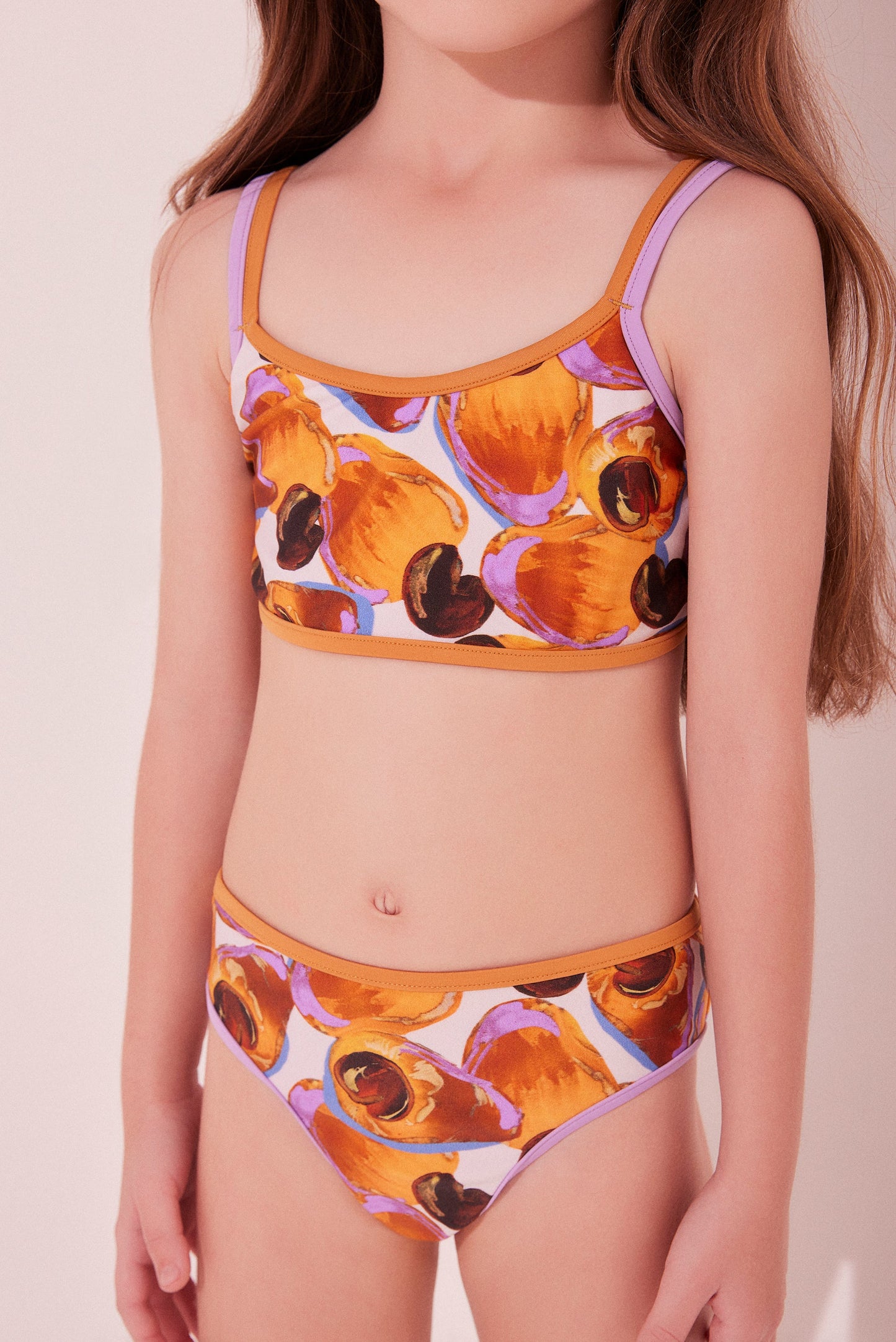 Agua De Coco Cashew Reversible With Ties Kids Bikini T-Shirt B274I2142
