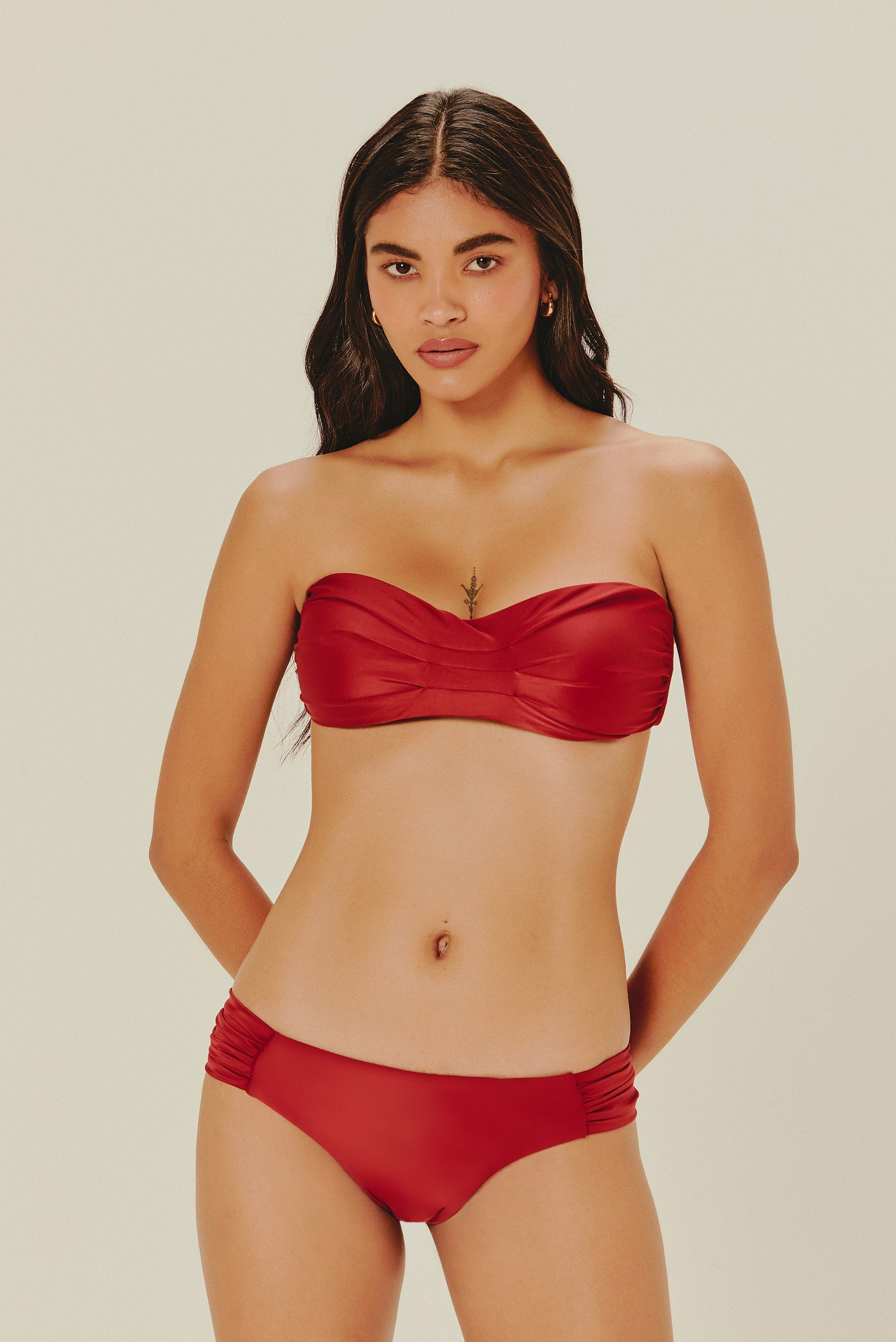 Agua De Coco Classic Solids Medium Side Bikini Bottom C19B1123