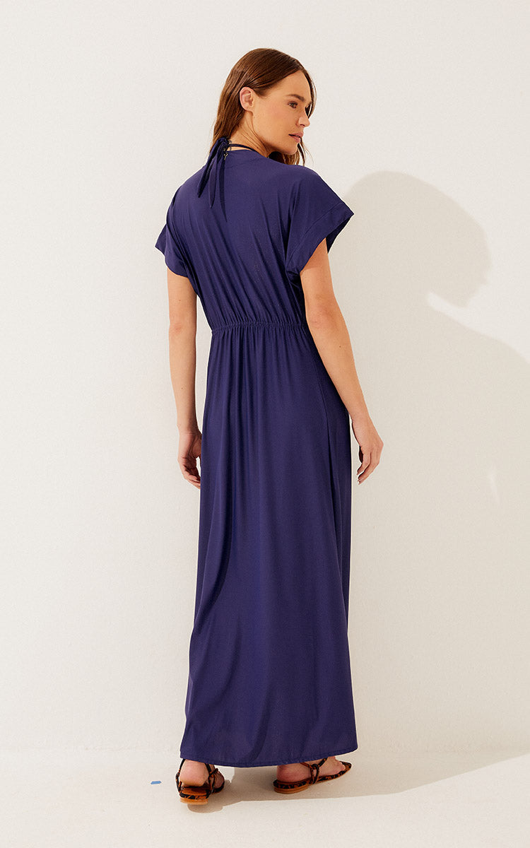 Agua De Coco Solid Classic Long Cape E3172C1123