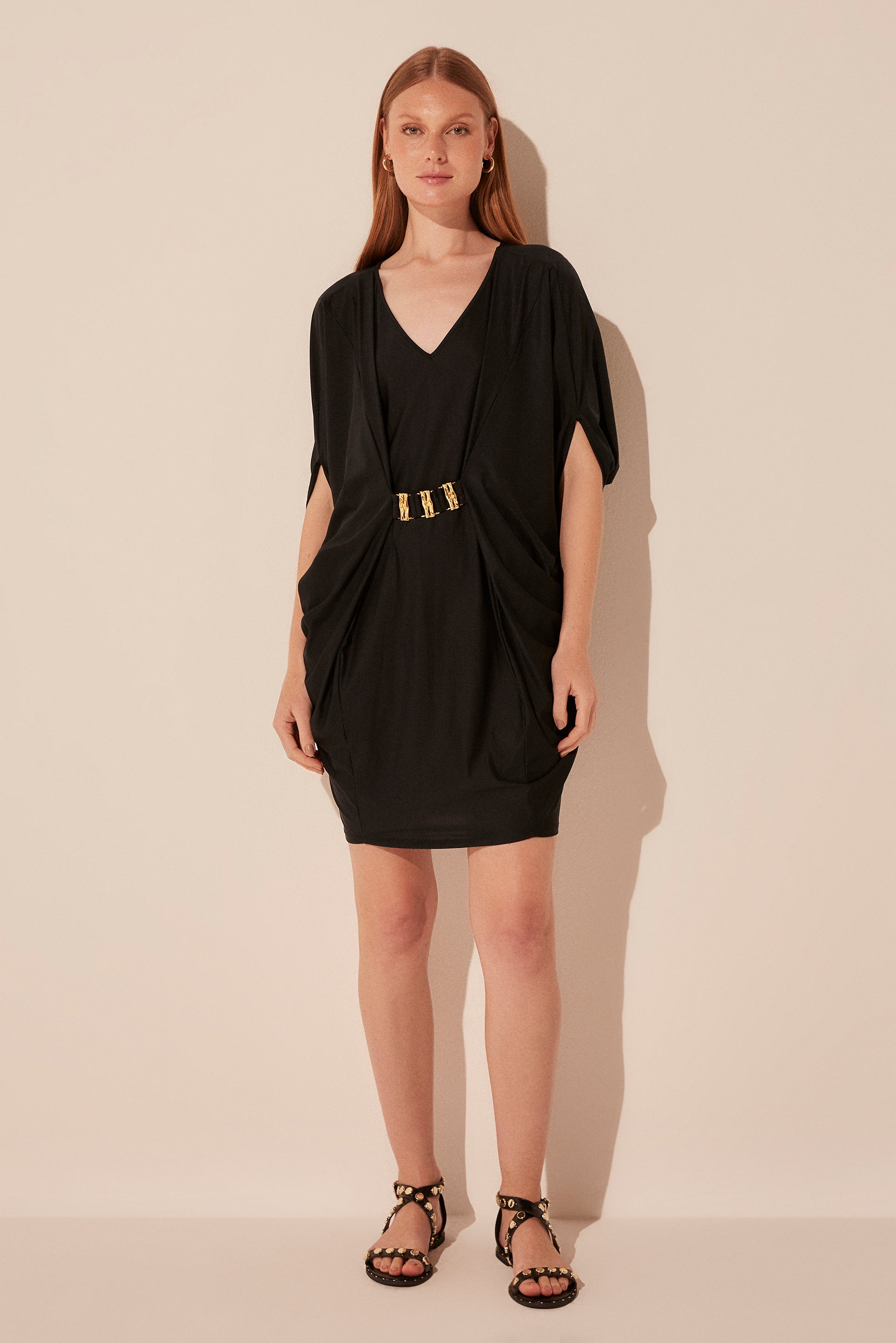 Agua De Coco Bamboo V Neckline Short Tunic E3253A1893