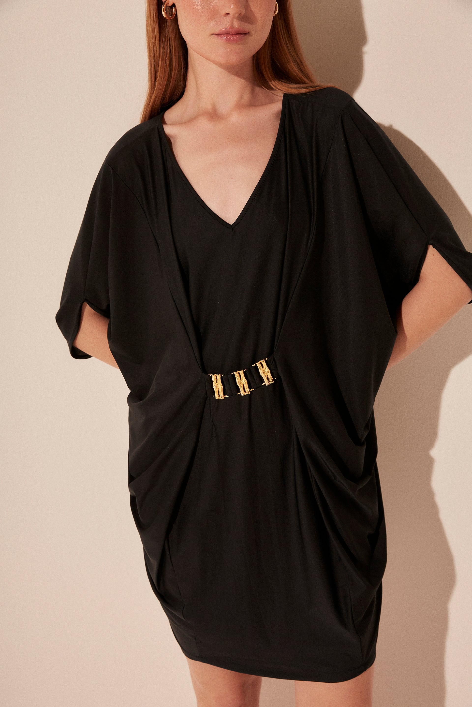 Agua De Coco Bamboo V Neckline Short Tunic E3253A1893