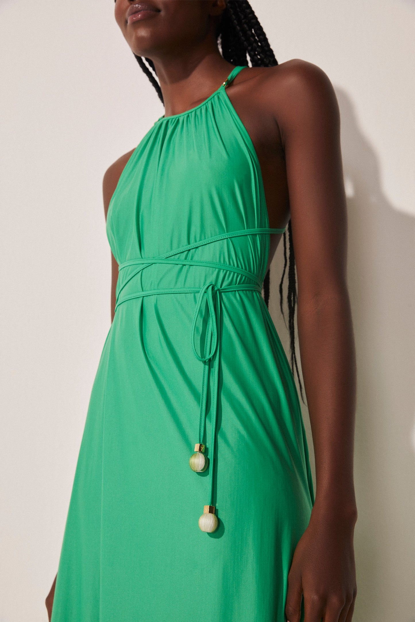 Agua De Coco Gradient Cactus Midi Dress With Ties E3276A1688