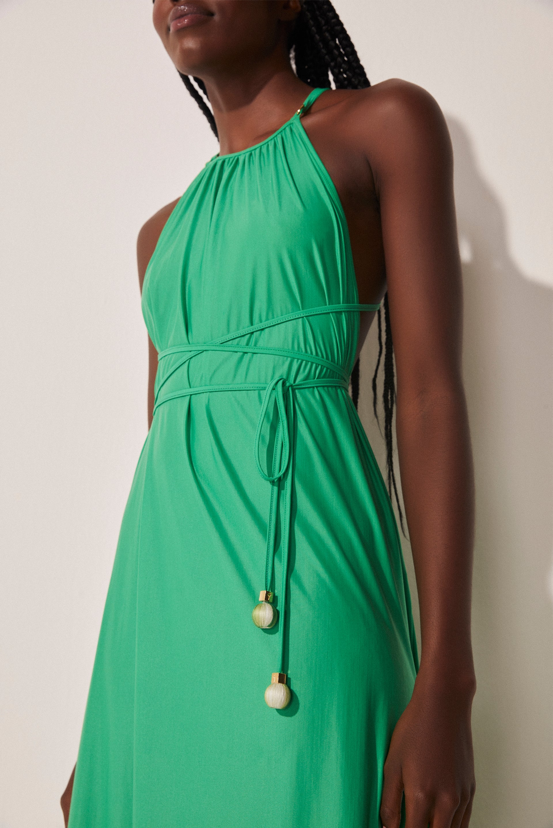 Agua De Coco Gradient Cactus Midi Dress With Ties E3276A1688