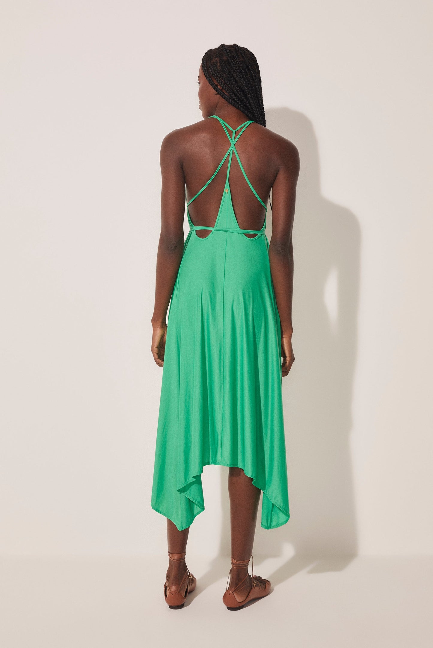 Agua De Coco Gradient Cactus Midi Dress With Ties E3276A1688