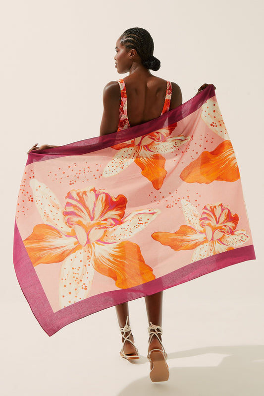 Agua De Coco Poá Scarf Beach Sarong E3458A1417