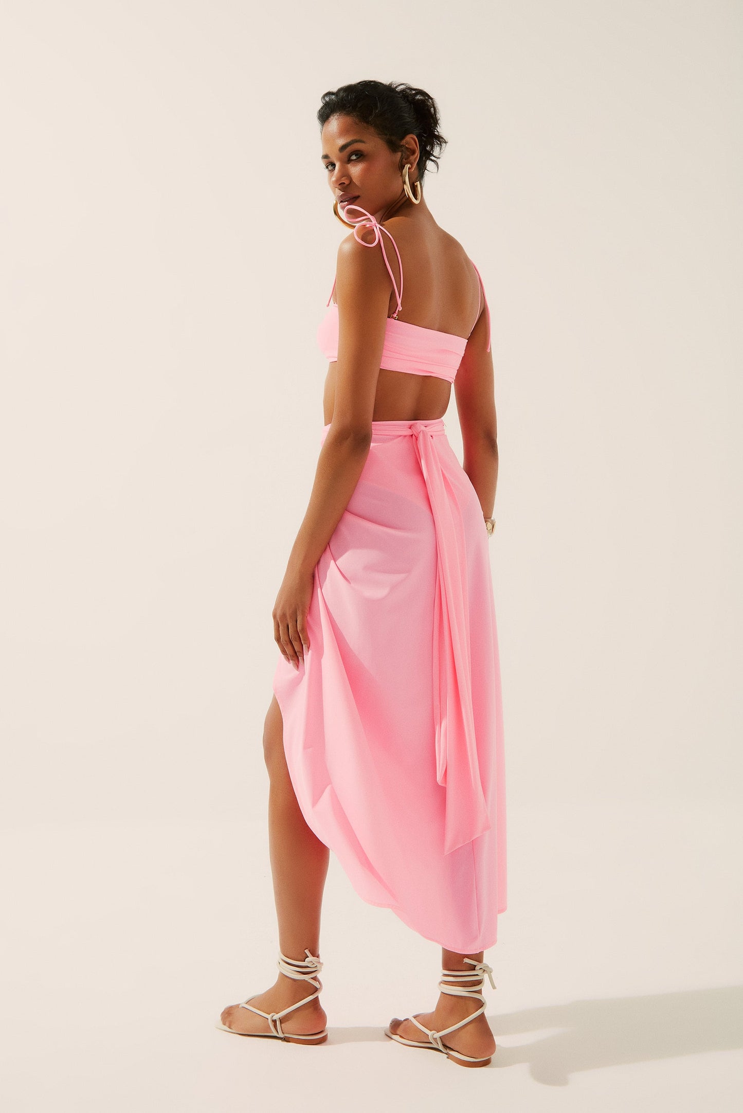 Agua De Coco Candy Multi-Tie Midi Skirt E3899A1406