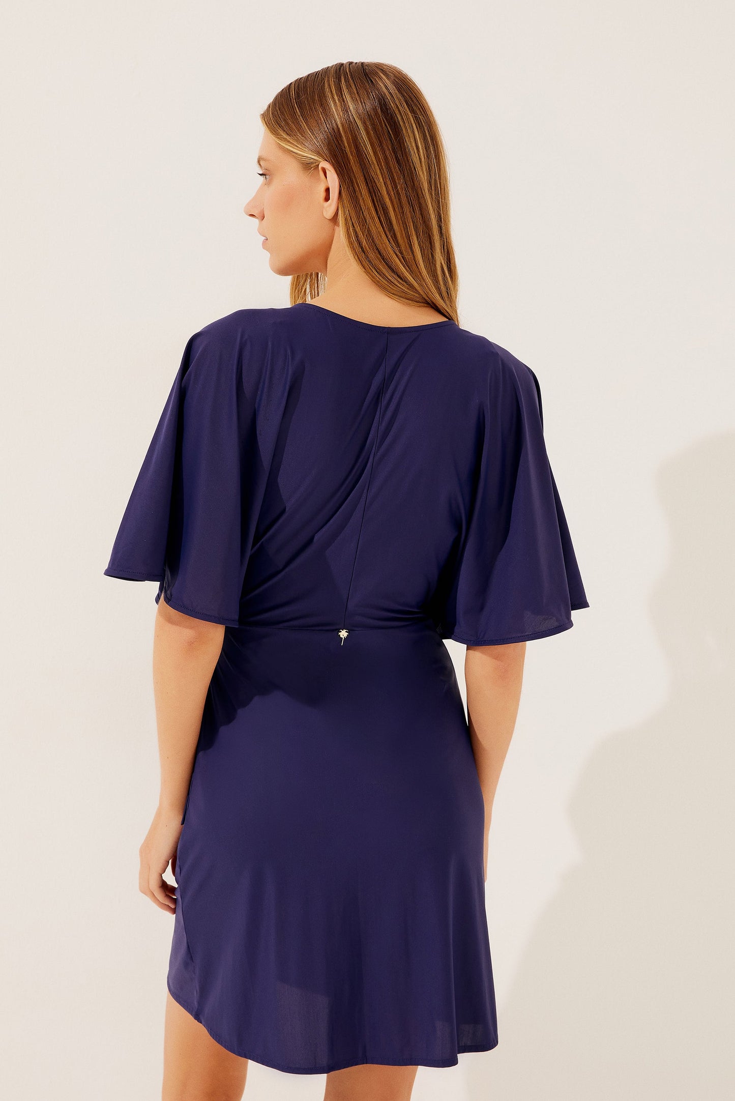 Agua De Coco Solid Classic Short Dress E4001C1123