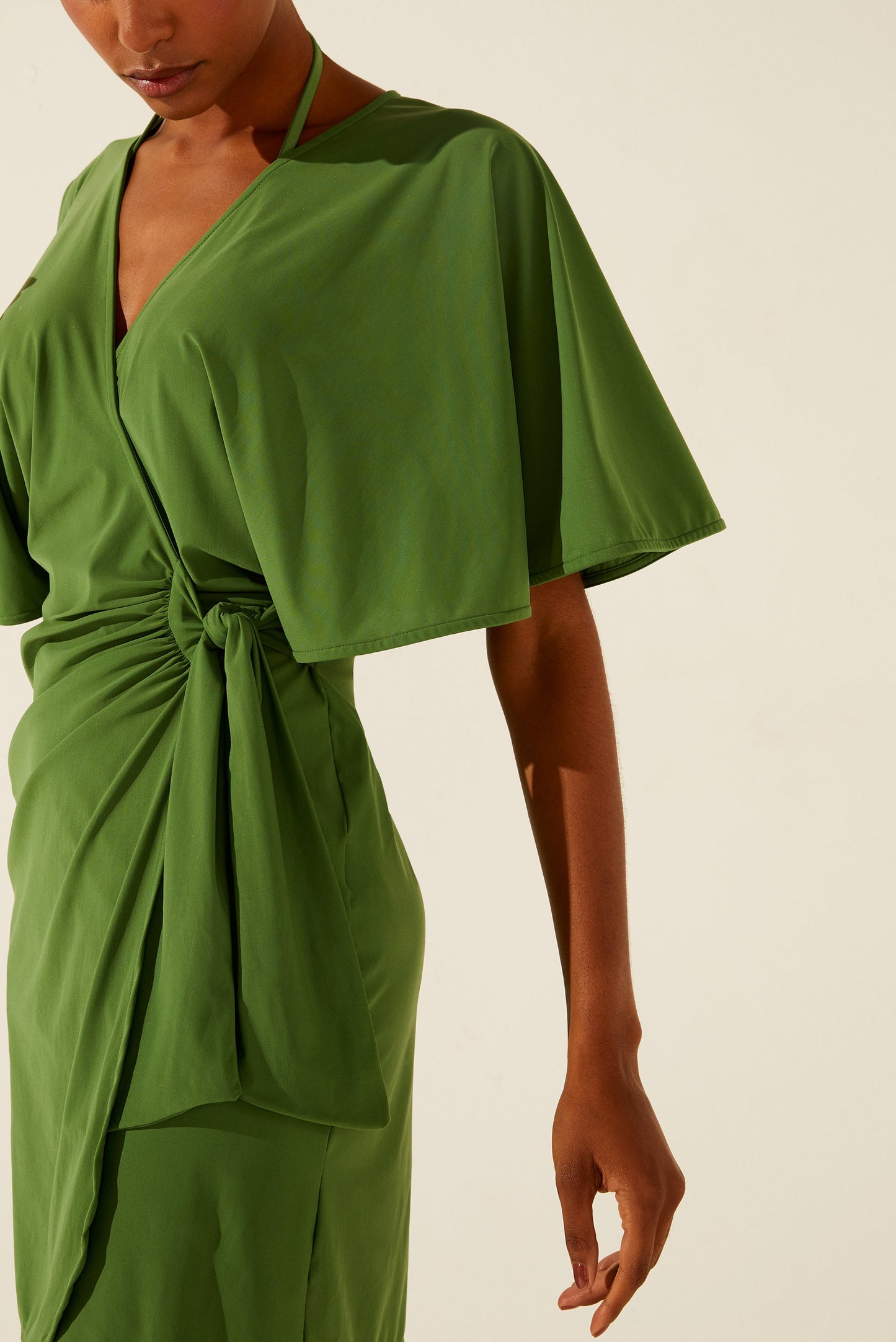Agua De Coco Solid Classic Short Dress E4001C1123