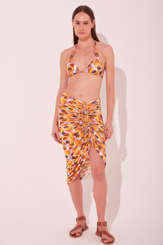 Agua De Coco Cashew Draped Midi Skirt E4138A2142