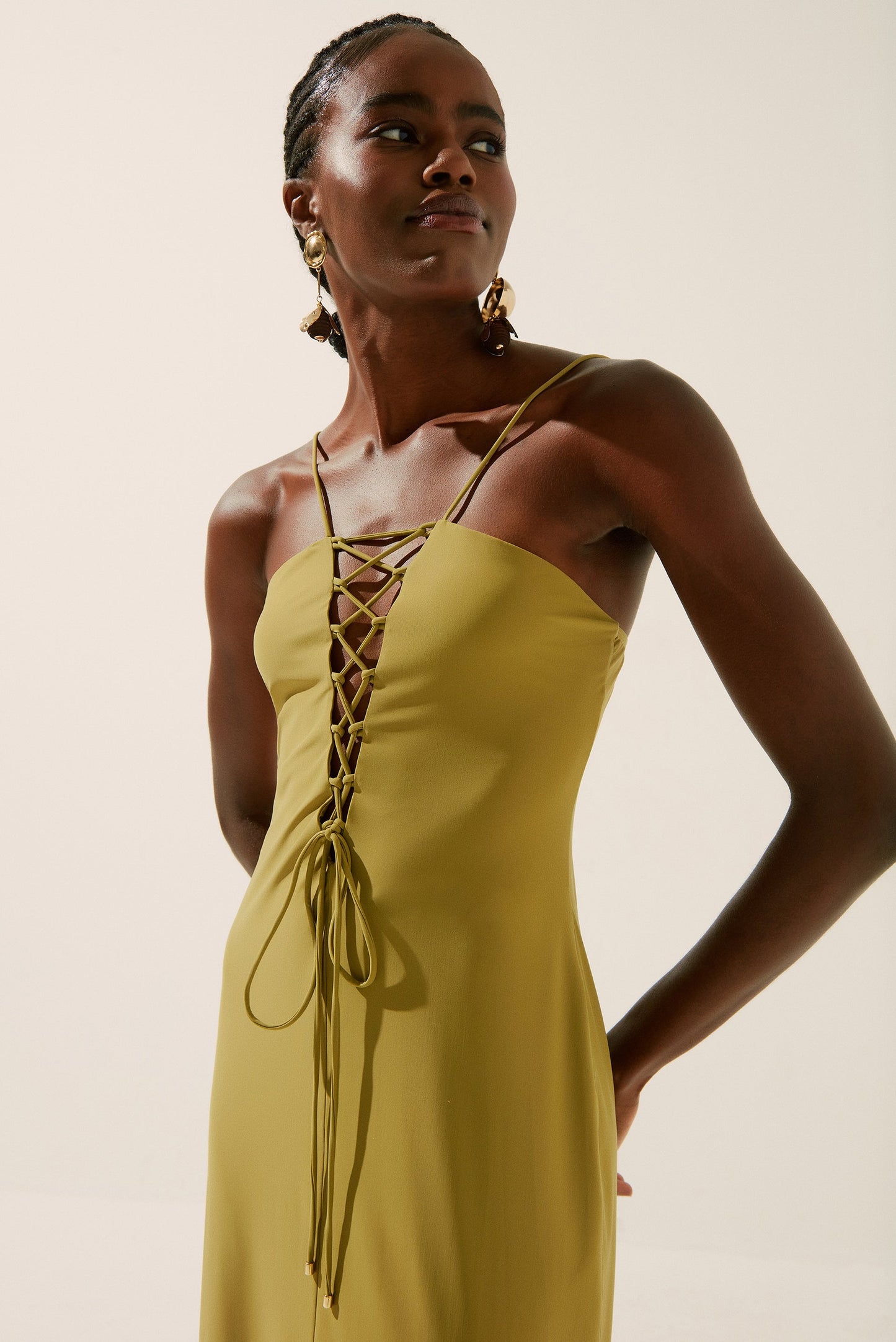 Agua De Coco Weave Long Dress With Ties E4155A1351