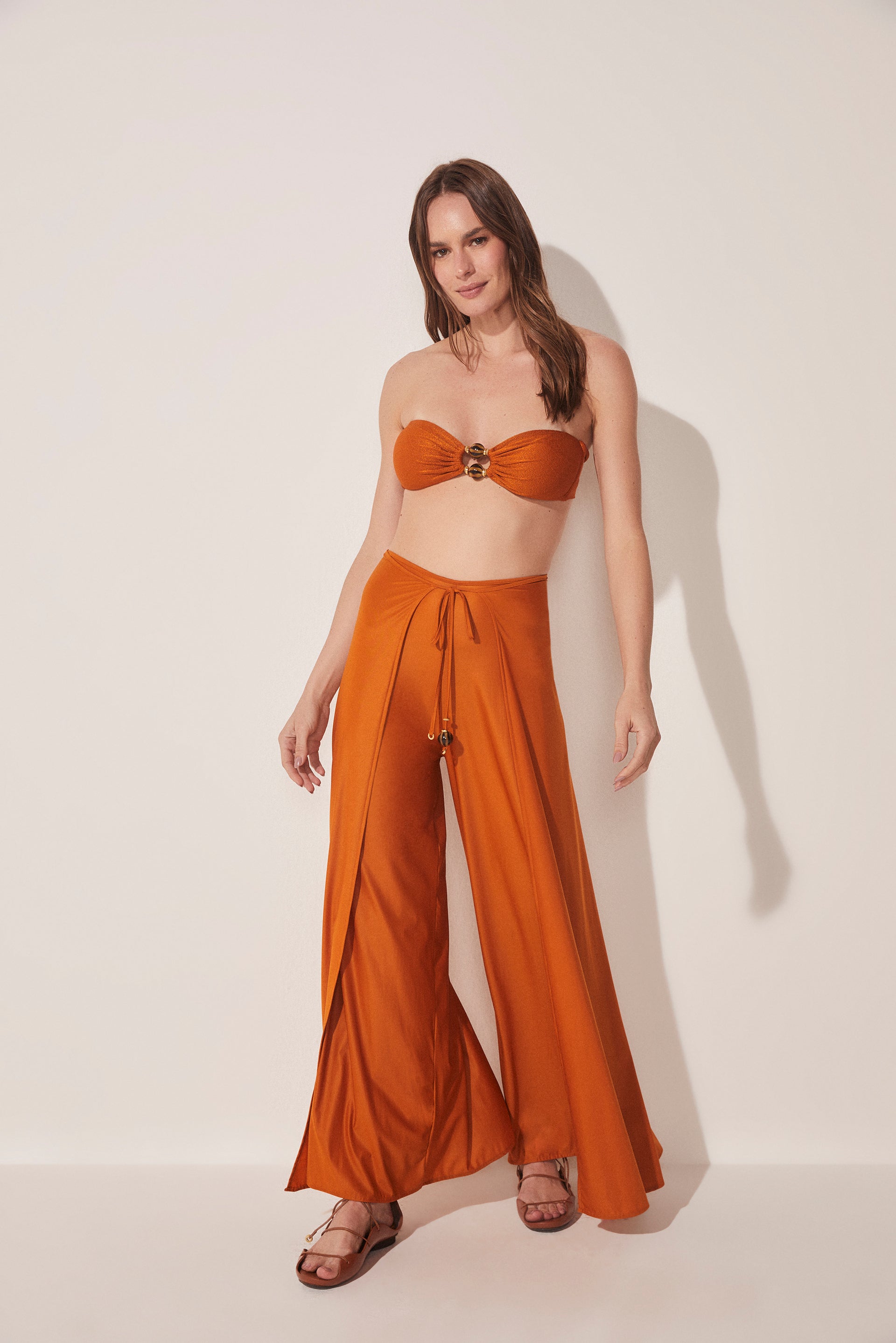 Agua De Coco Saffron Pareo Palazzo Pants E4164A1666