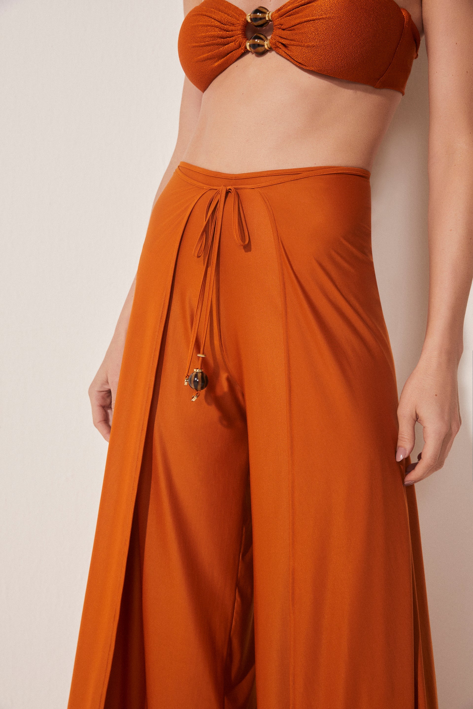 Agua De Coco Saffron Pareo Palazzo Pants E4164A1666
