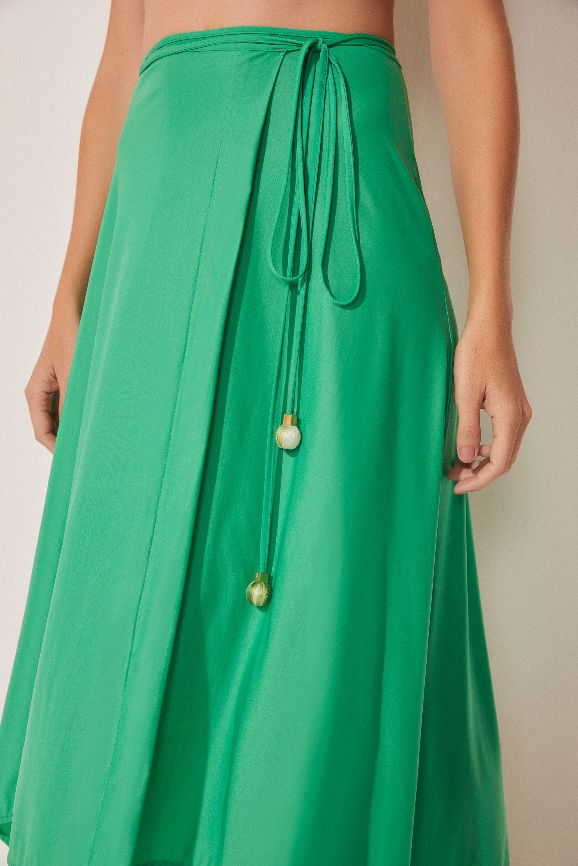 Agua De Coco Gradient Cactus Midi Skirt With Ties E4183A1688
