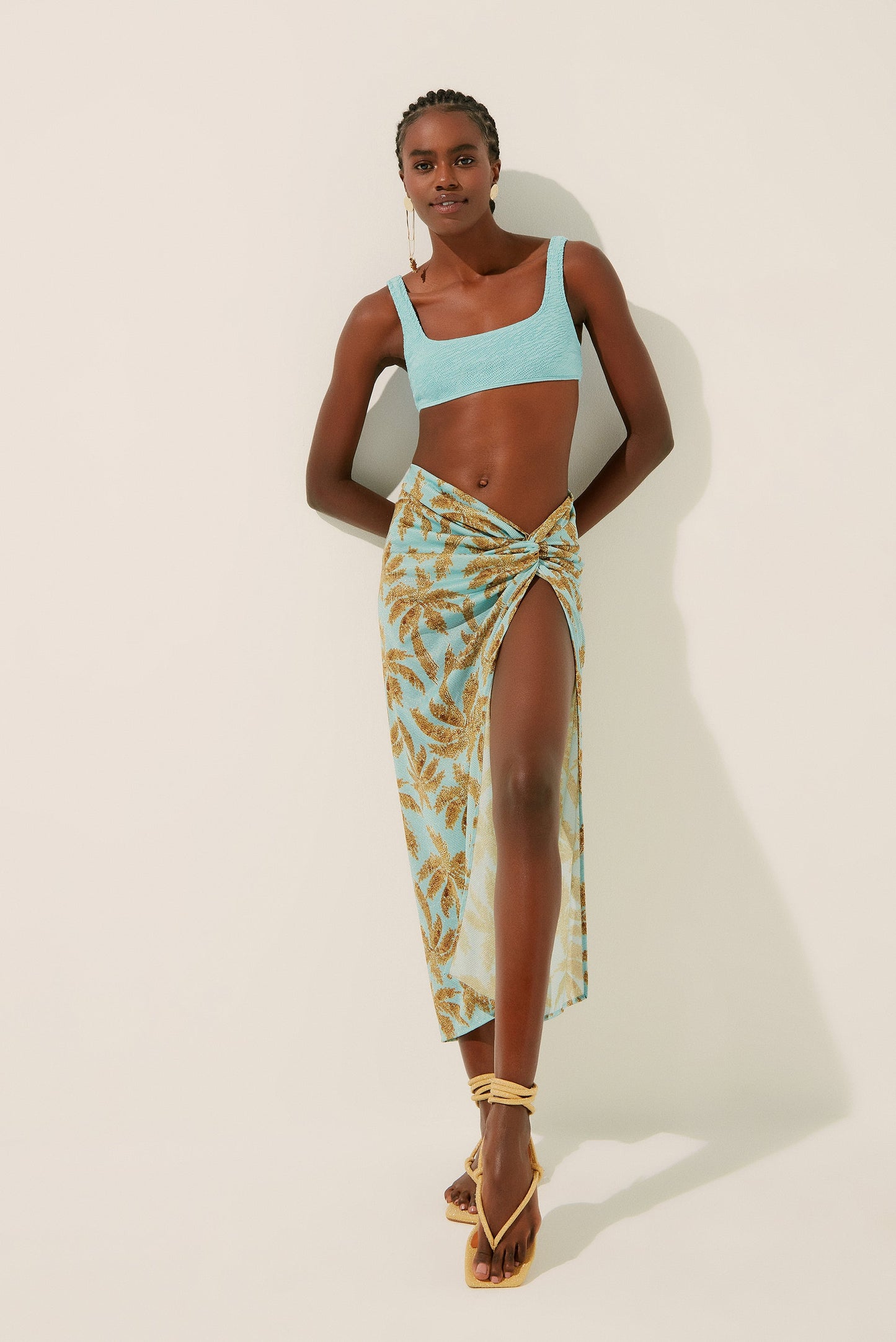 Agua De Coco Coconut Grove Knot Midi Skirt E4184A1404