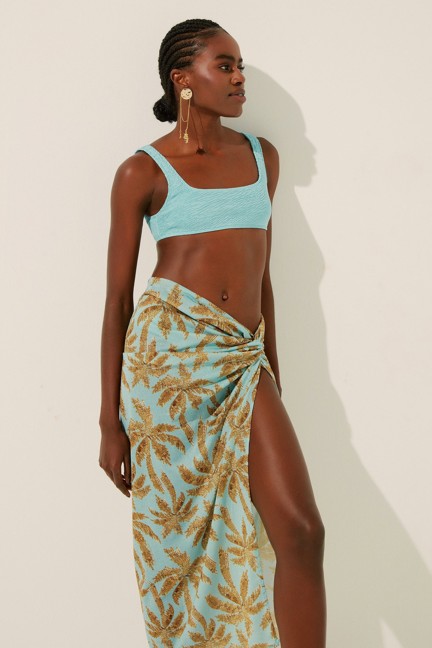 Agua De Coco Coconut Grove Knot Midi Skirt E4184A1404
