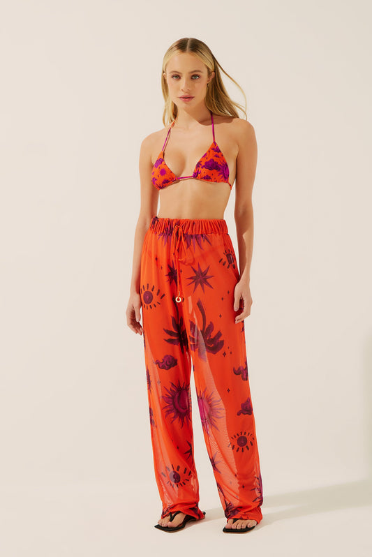 Agua De Coco Stars Pallazo Pants E4278A1410