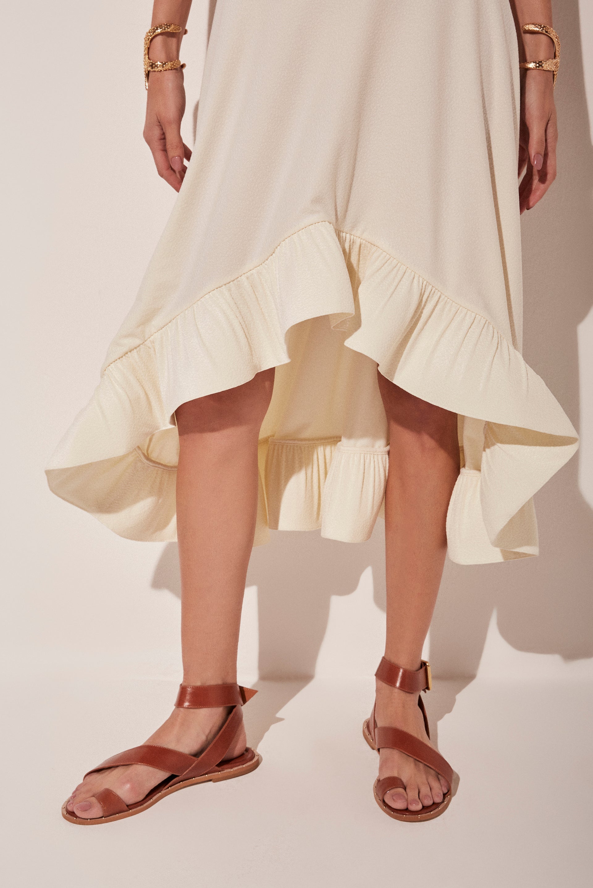 Agua De Coco Star Crochet Ruffled Midi Skirt E4476A1839