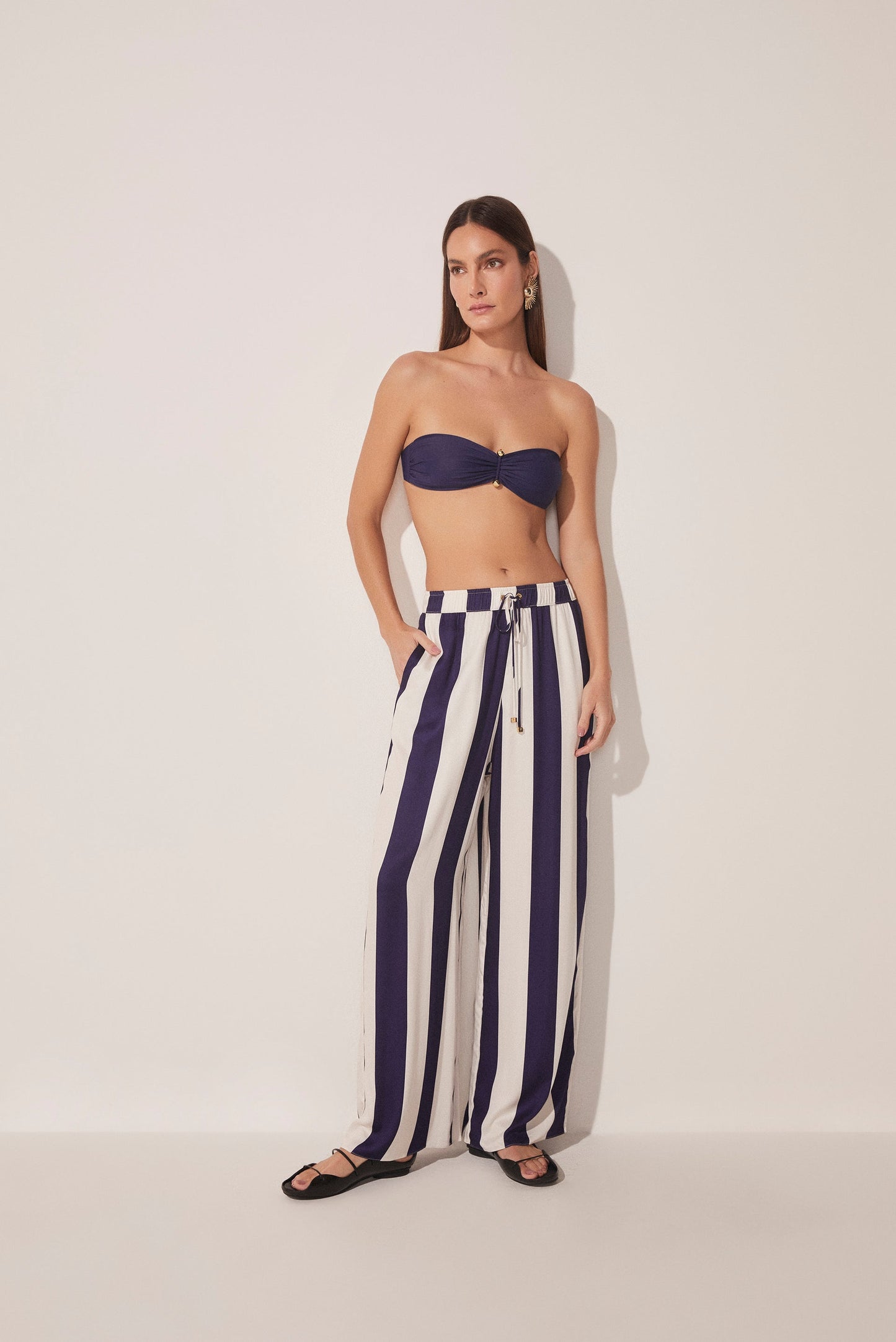 Agua De Coco Nautical Stripes Palazzo Pants E4518A1711
