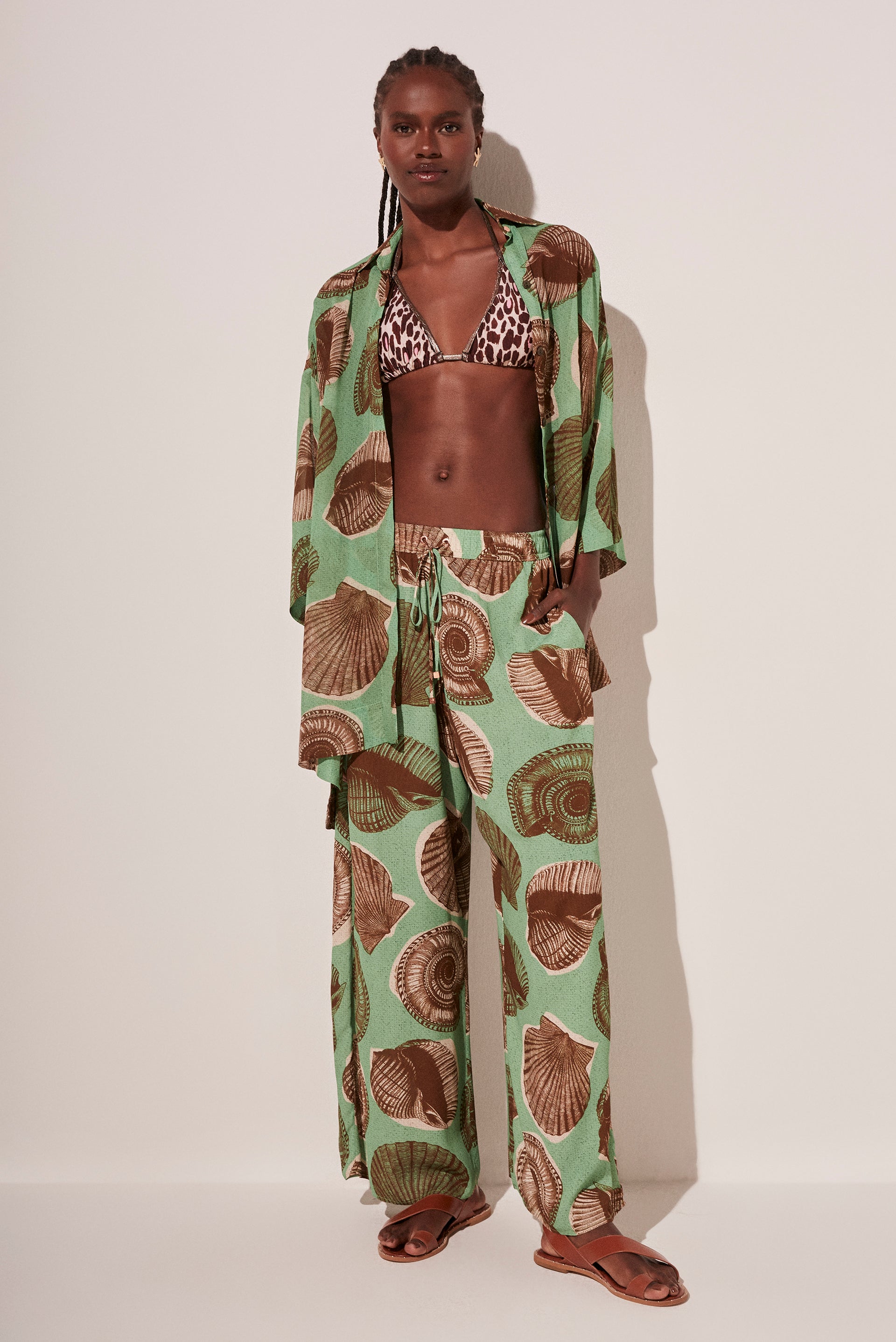 Agua De Coco Shells Palazzo Pants E4518A1768