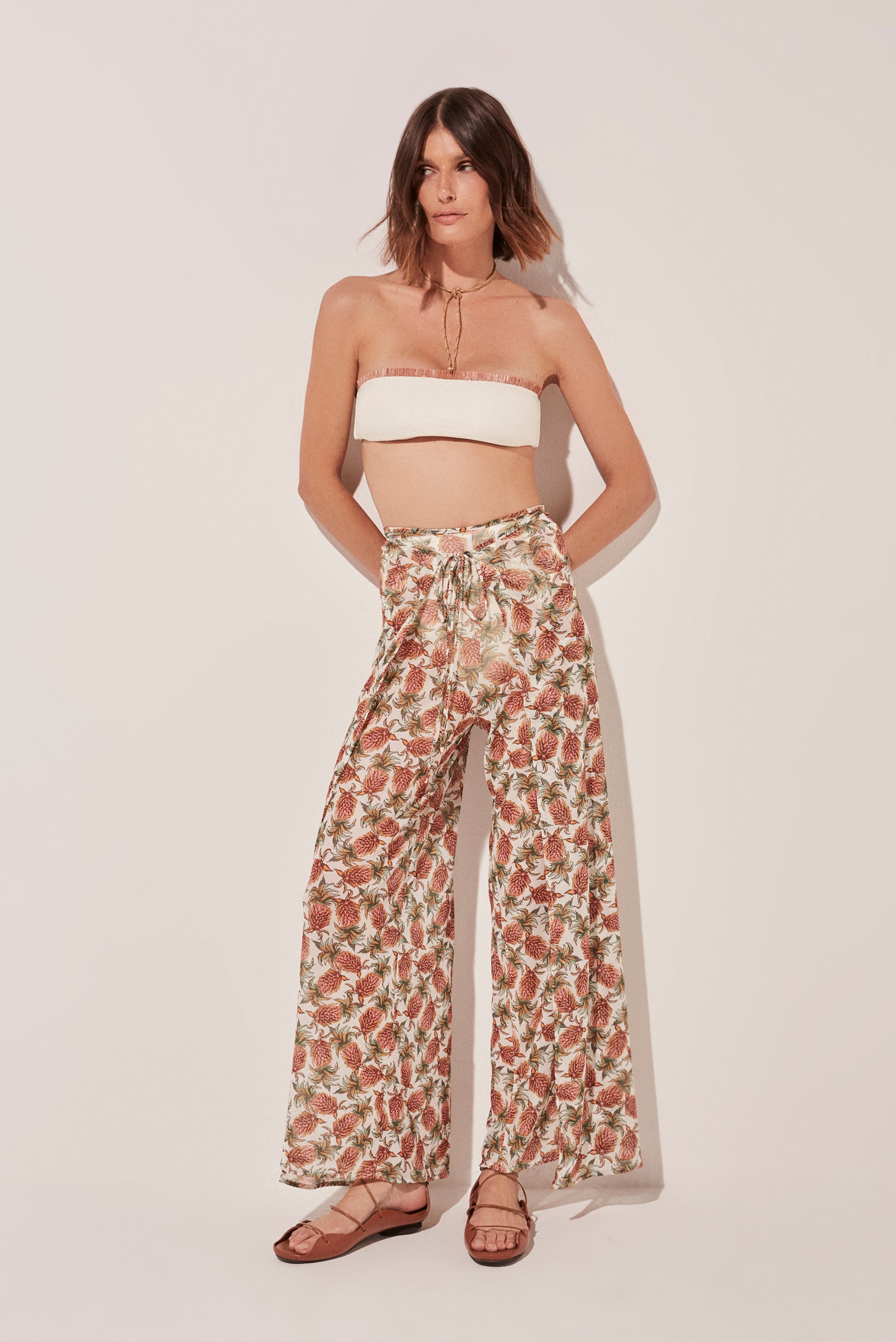 Agua De Coco Pineapple Pareo Palazzo Pants E4605A1584