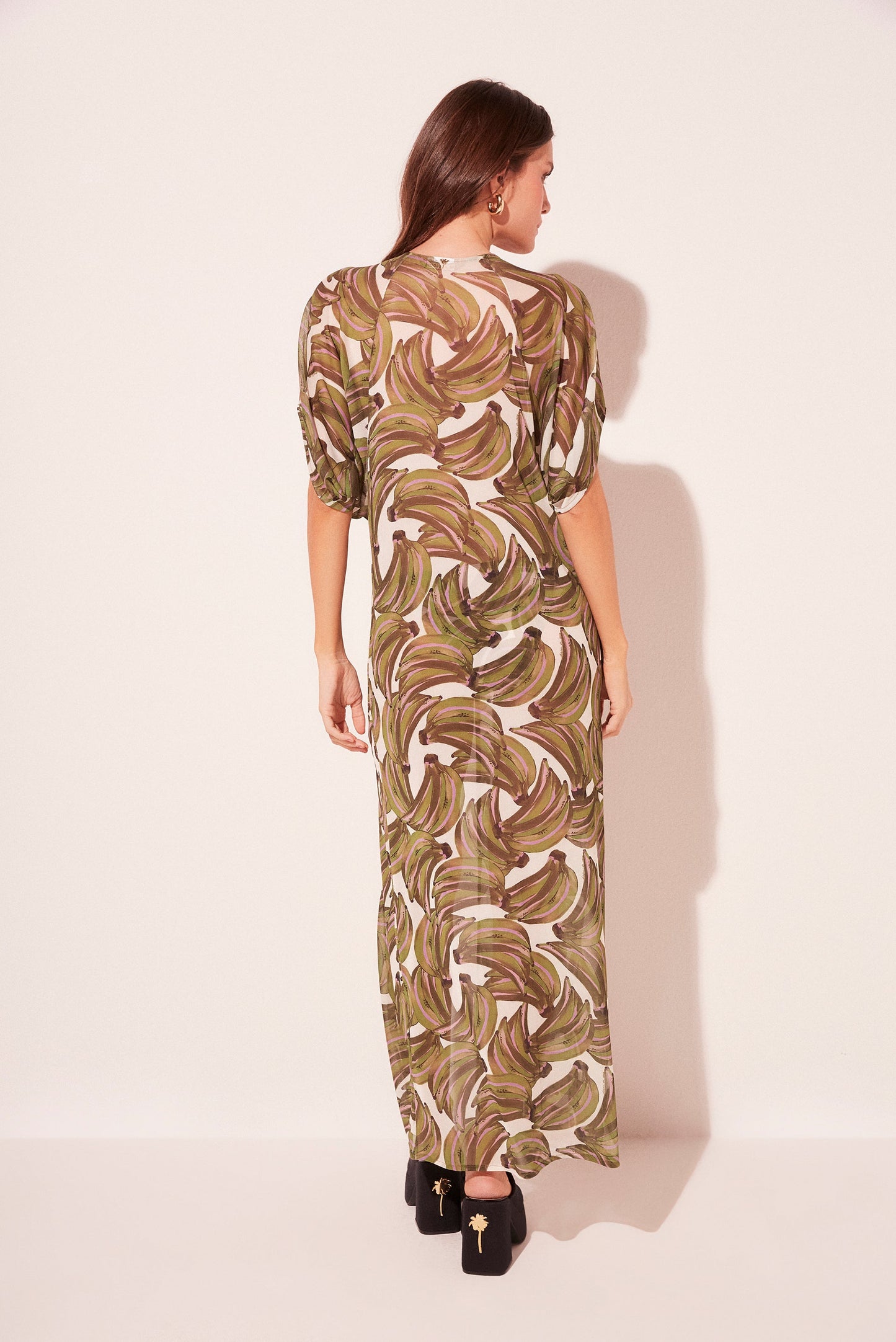 Agua De Coco Bananas Oversized Sleeve Long Cape E4643A2004