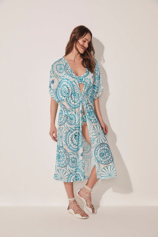 Agua De Coco Ornamental Dish Midi Cape With Ties E4649a1660