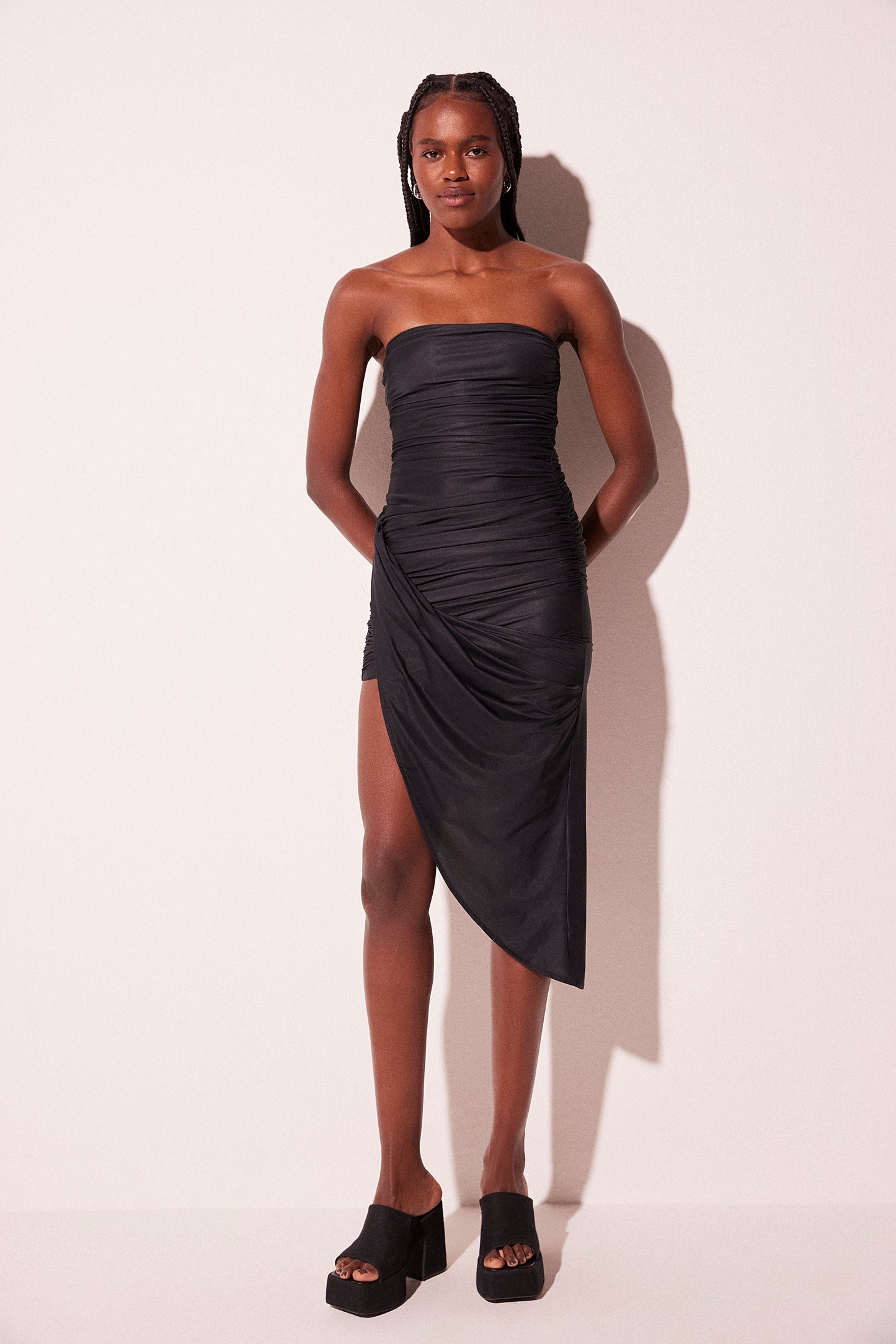 Agua De Coco Essential Draped Short Dress E4663A2418