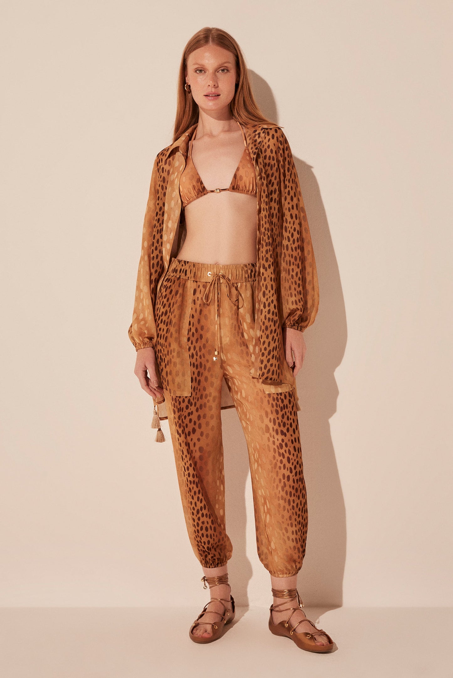 Agua De Coco Deer Elastic Waist Baggy Pants E4741A1871
