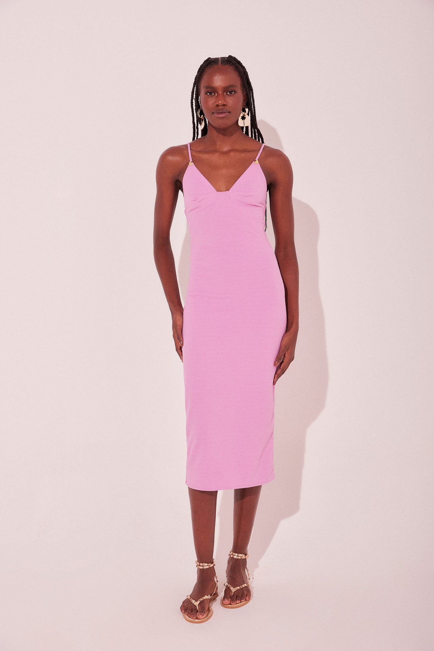Agua De Coco Iris Detailed Midi Dress E4751A2150