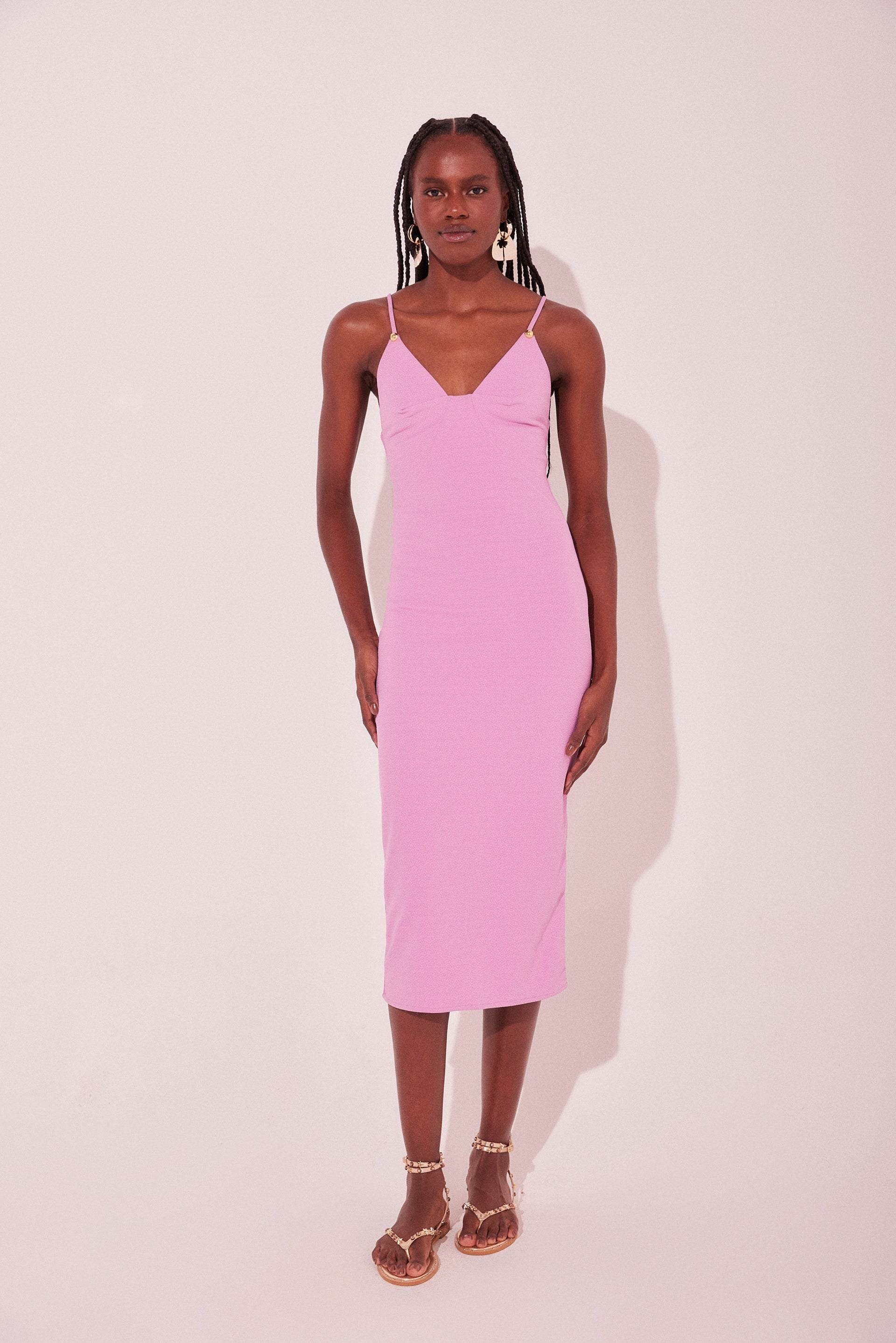 Agua De Coco Iris Detailed Midi Dress E4751A2150
