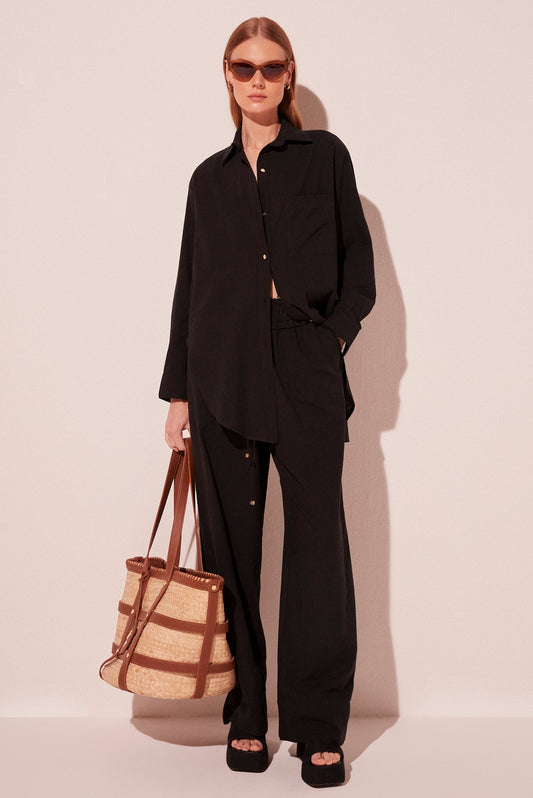 Agua De Coco Black Pacific Long Sleeve With Pocket Shirt E4925A2235