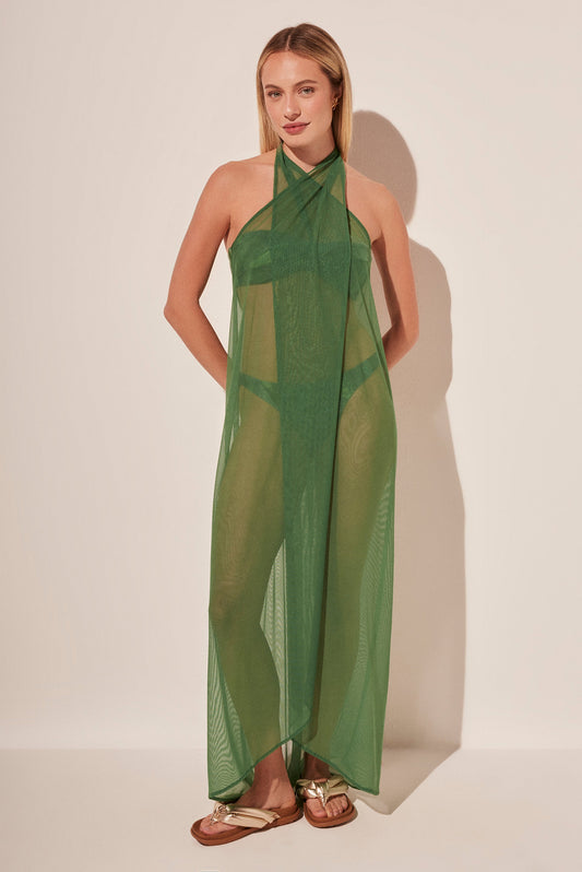 Agua De Coco Sea Halter Top Criss Crossed Midi Dress E4931A1755